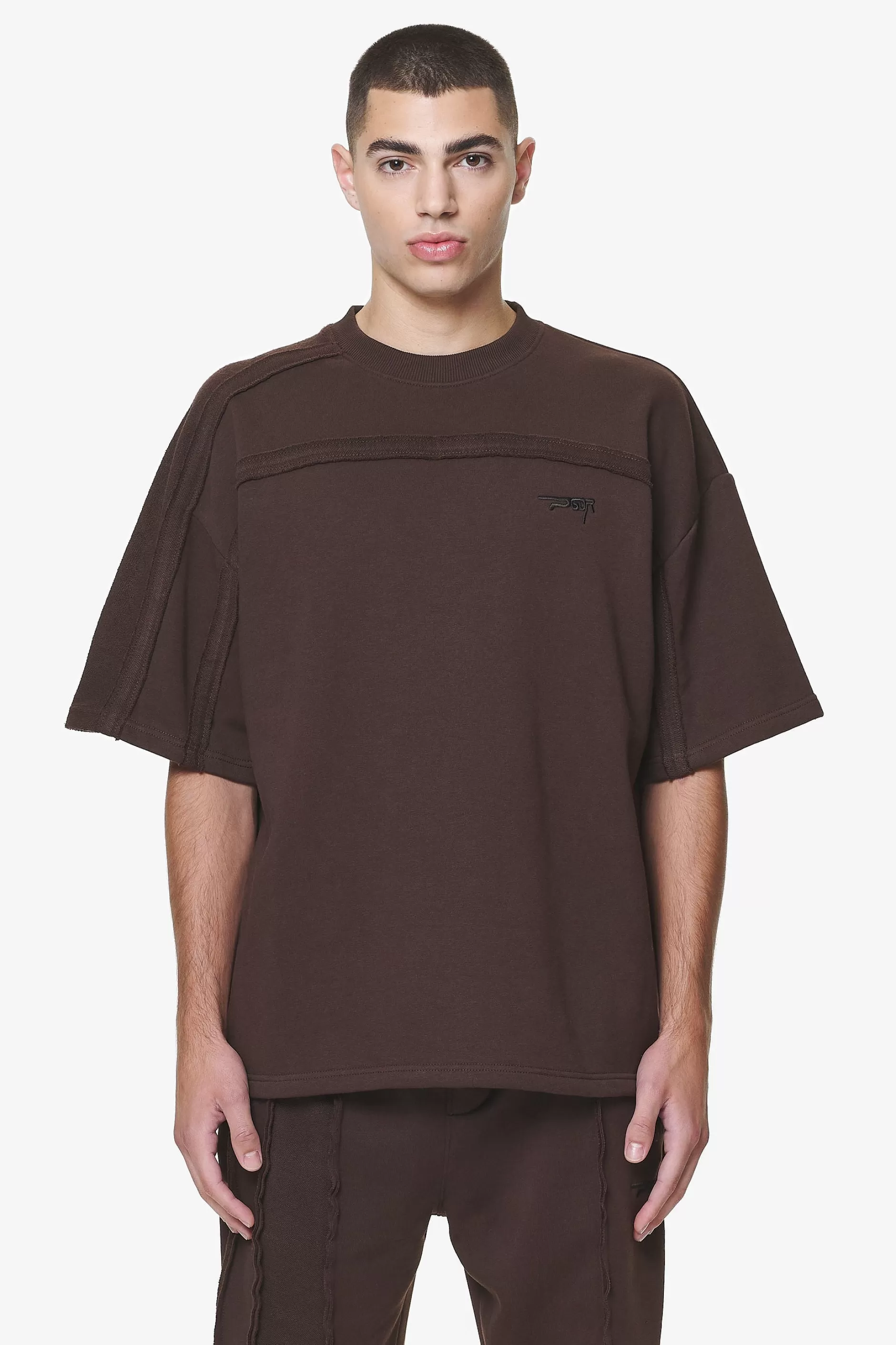 Cheap Pegador Abart Inside Out Boxy Tee Washed Oak Brown