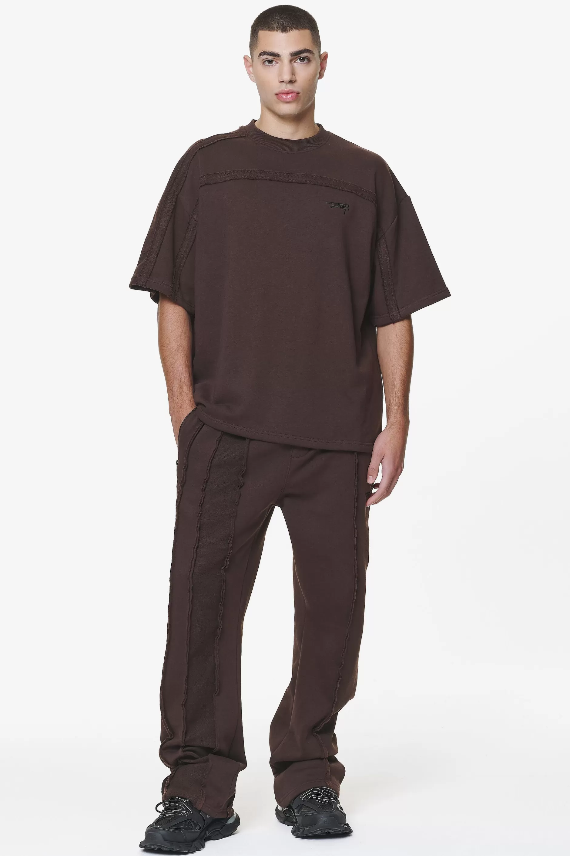 Cheap Pegador Abart Inside Out Boxy Tee Washed Oak Brown