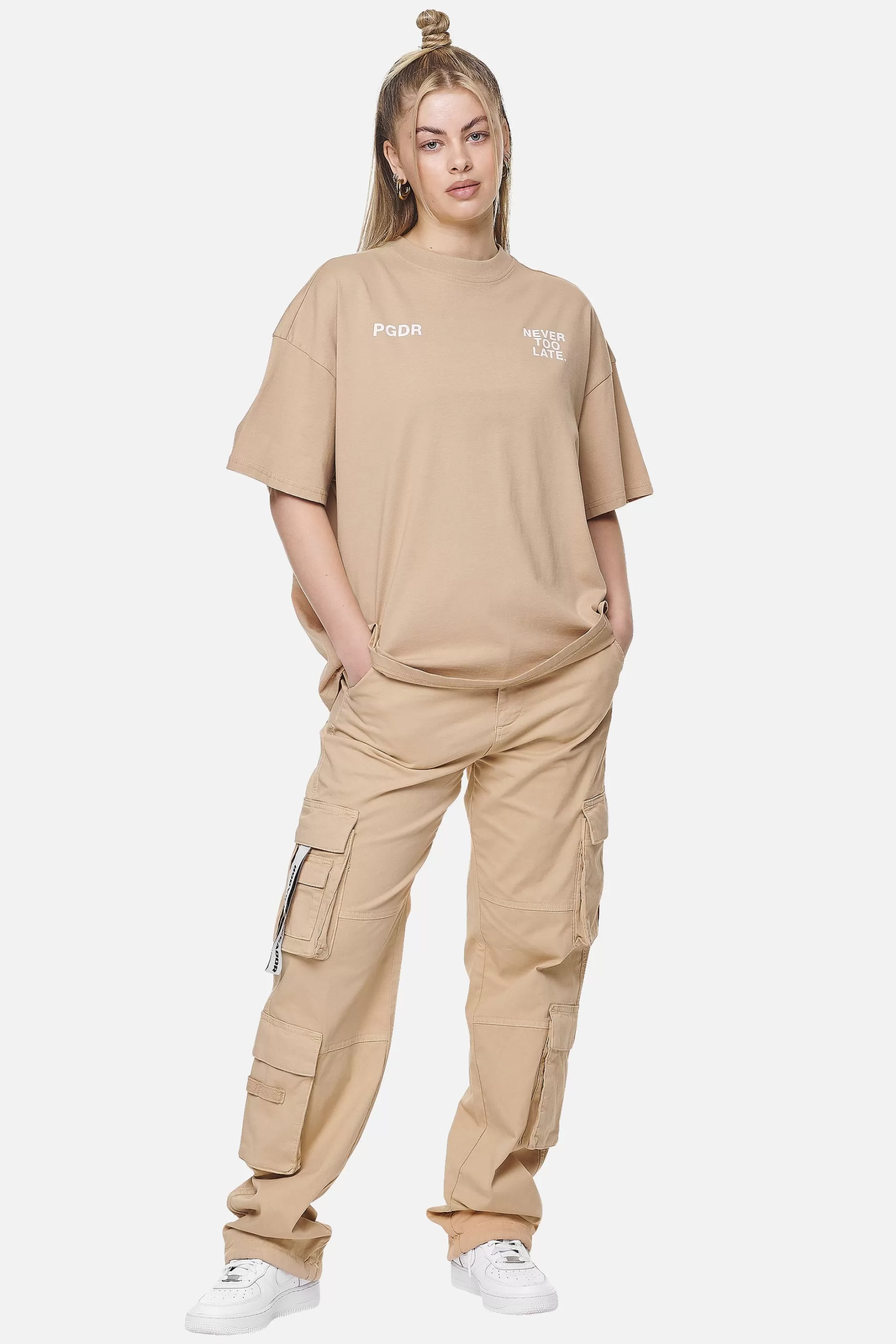 Flash Sale Pegador Airville Heavy Oversized Tee Washed Safari Sand