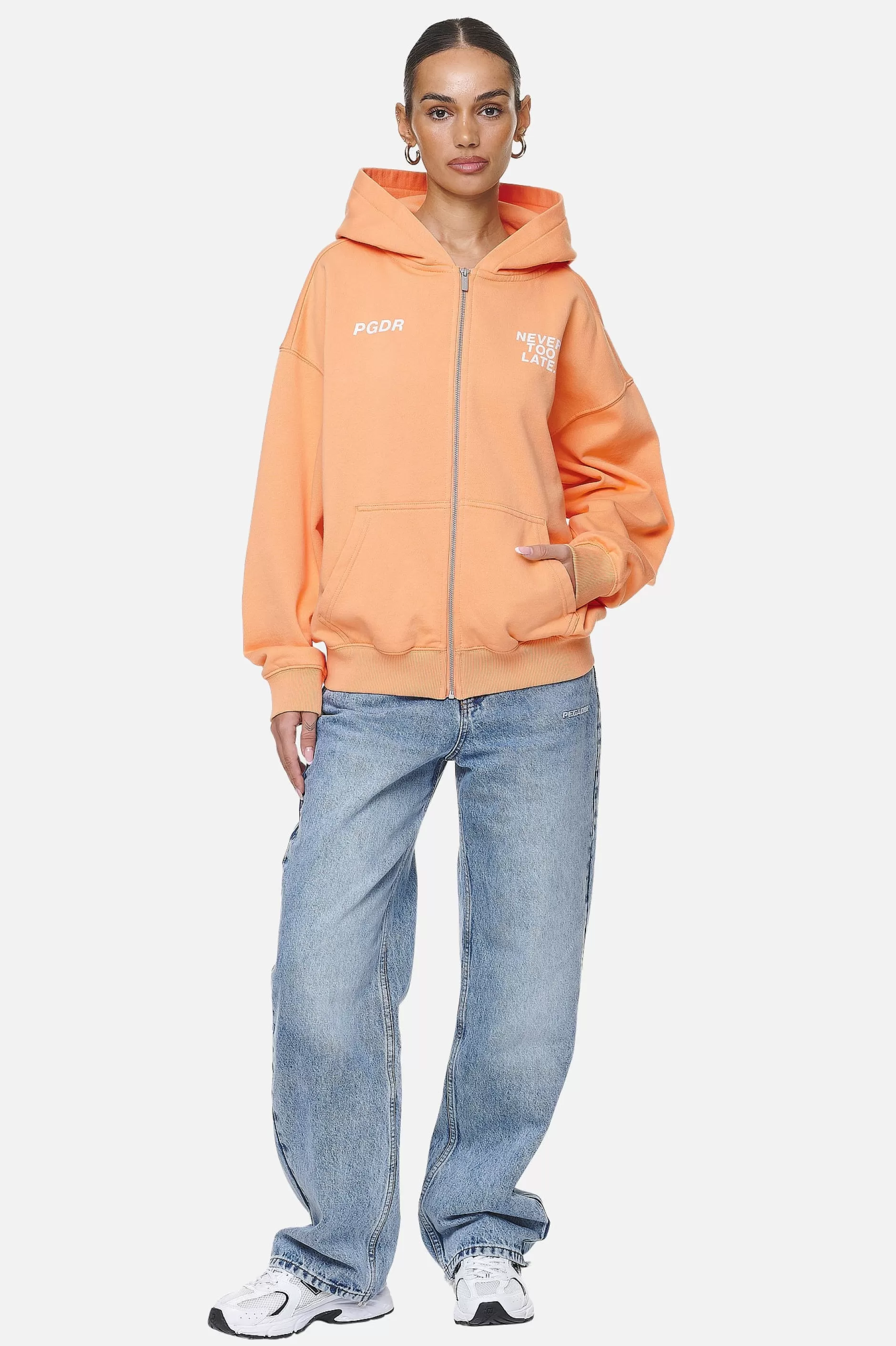 Online Pegador Airville Oversized Zip Hoodie Washed Apricot