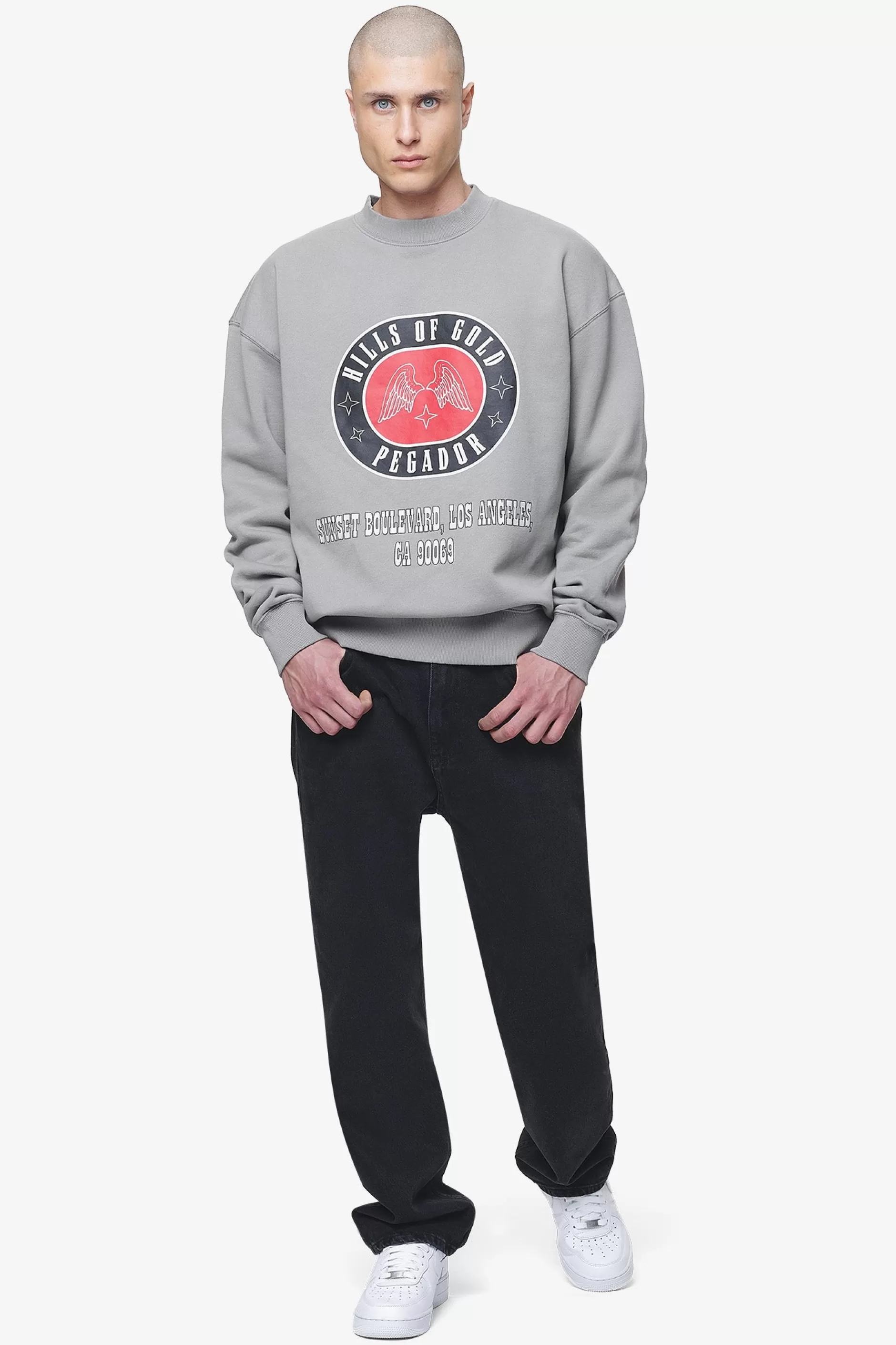 Clearance Pegador Algon Oversized Sweater Vintage Washed Dusk Grey