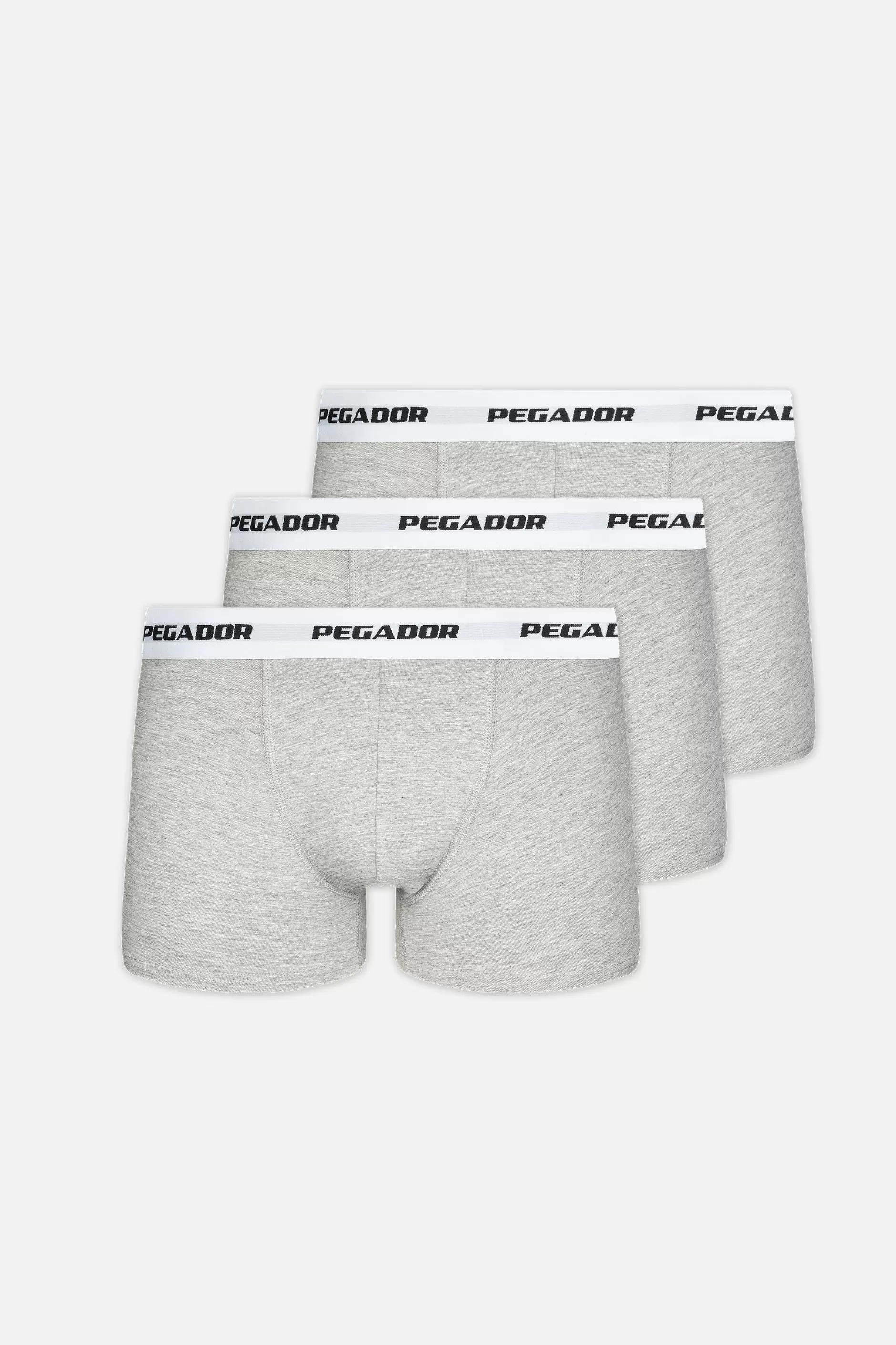 Shop Pegador Ango Boxershorts 3 Pack Grey Melange White