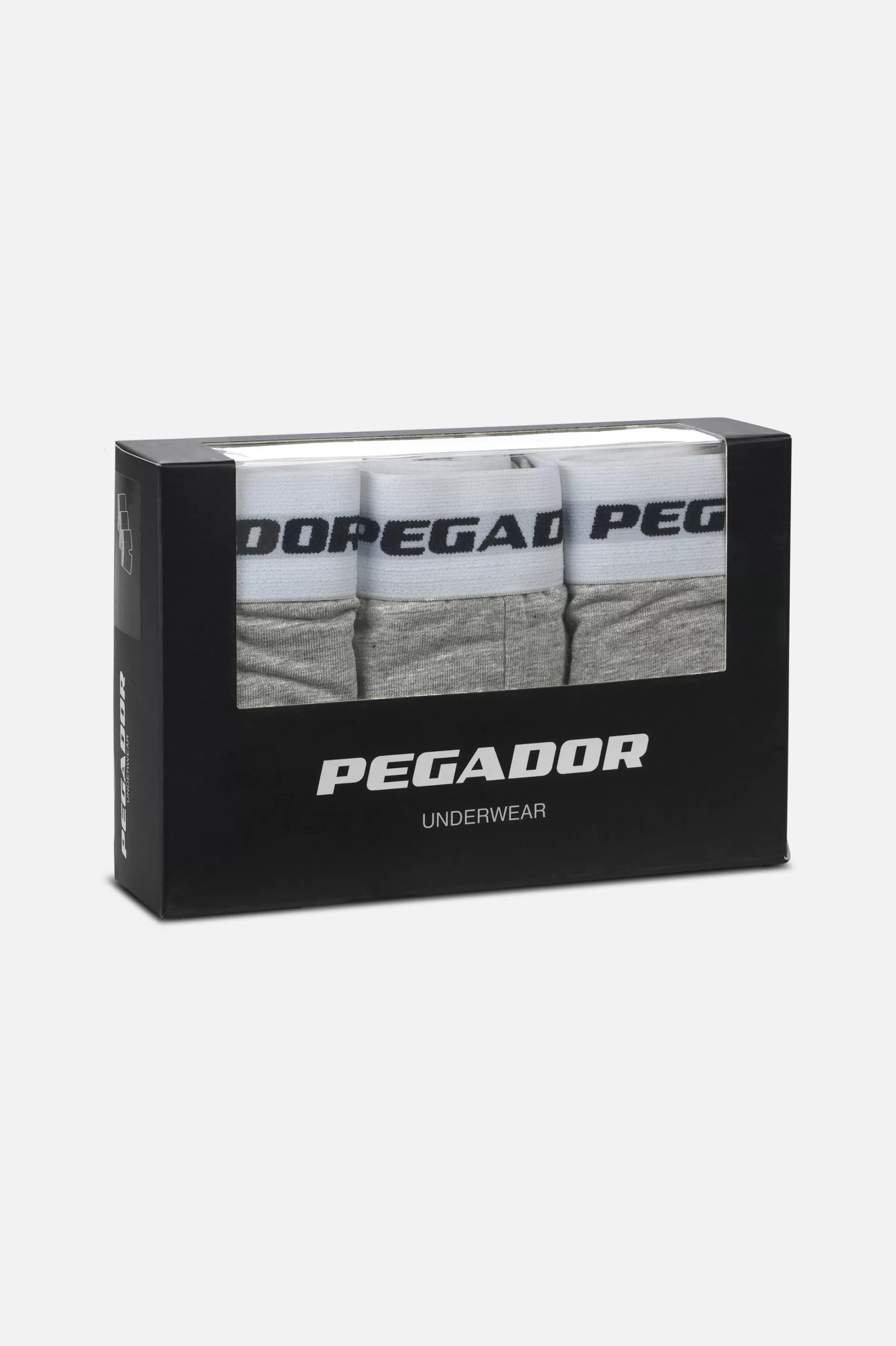 Shop Pegador Ango Boxershorts 3 Pack Grey Melange White