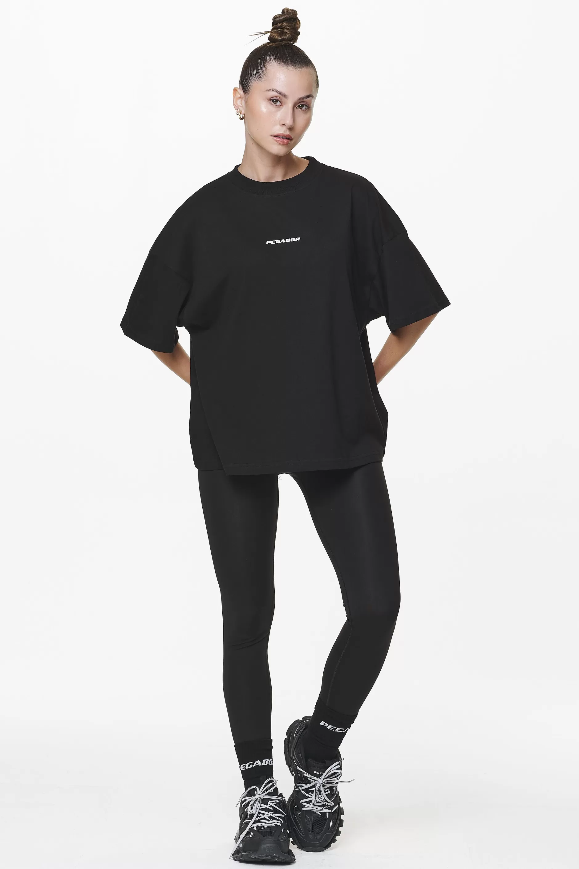 Outlet Pegador Arendal Logo Heavy Oversized Tee Black