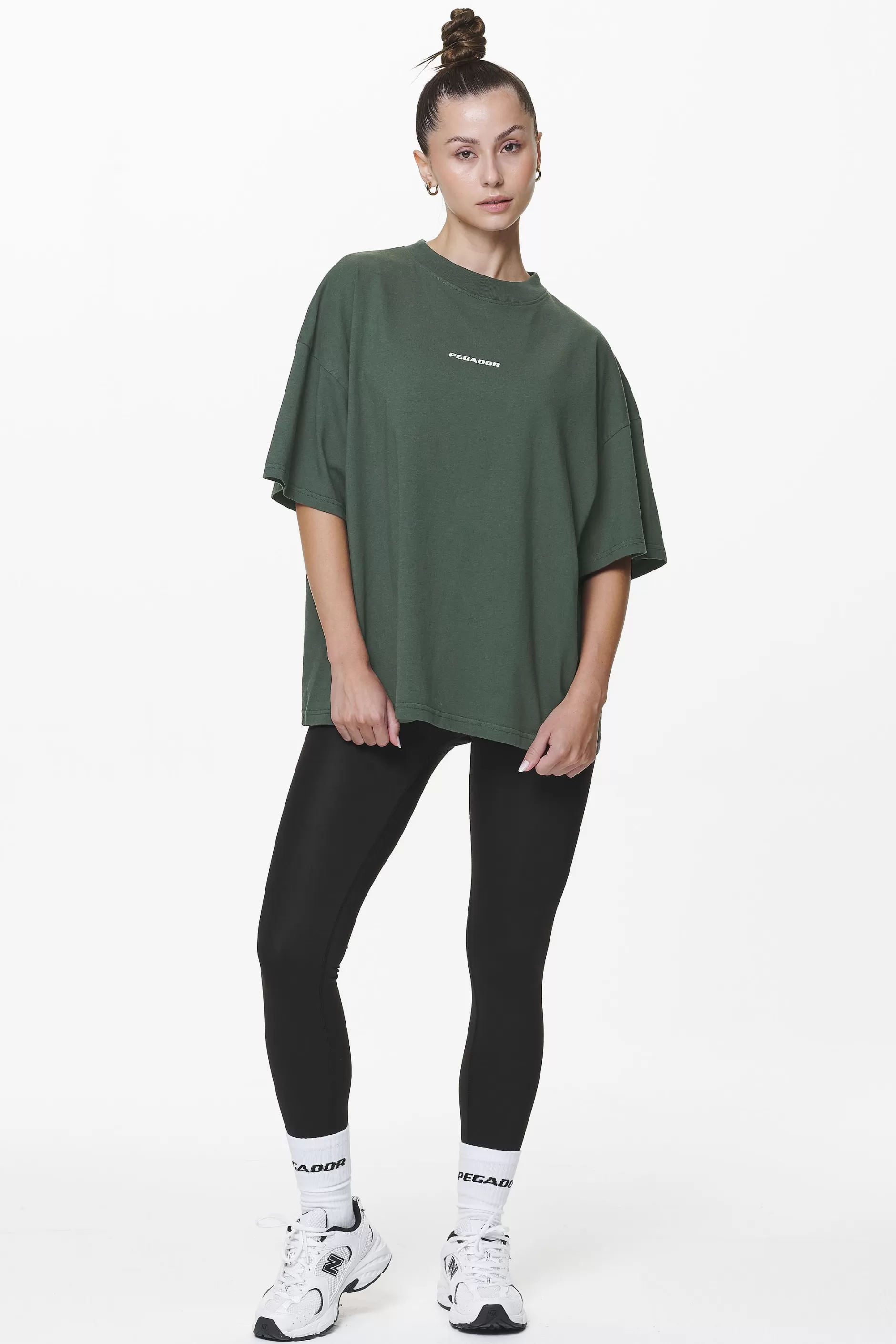 Cheap Pegador Arendal Logo Heavy Oversized Tee Washed Sage Green