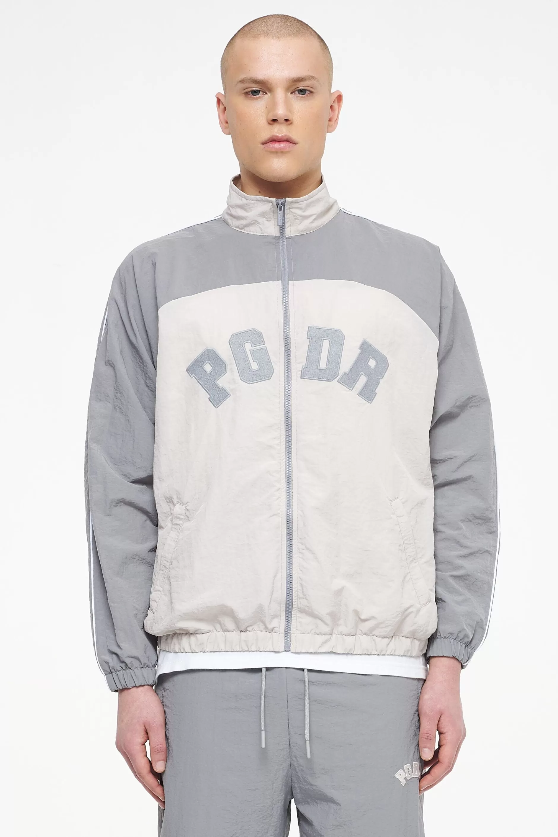 Hot Pegador Ascot Track Jacket Dusk Grey Angels Cream