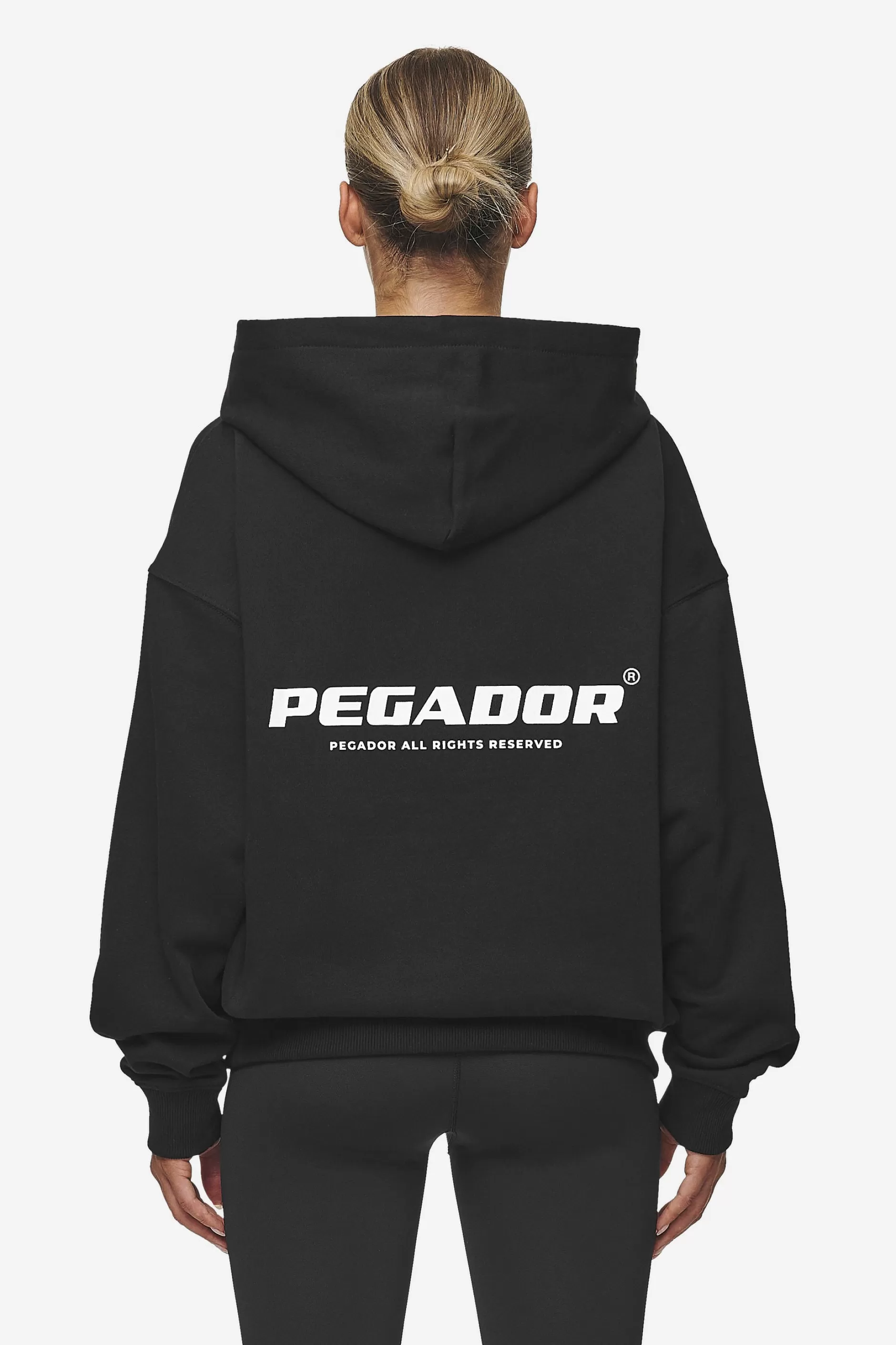 Discount Pegador Atna Logo Oversized Hoodie White Black