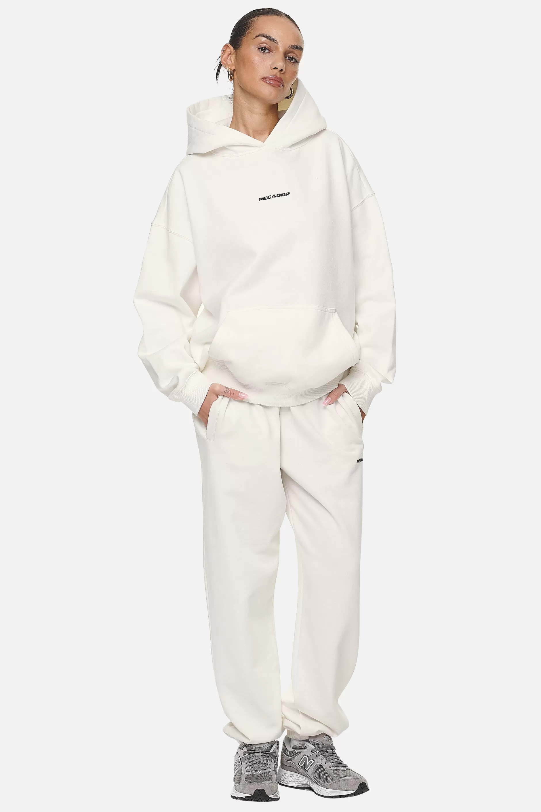 Store Pegador Atna Logo Oversized Hoodie Washed Coconut Milk Black
