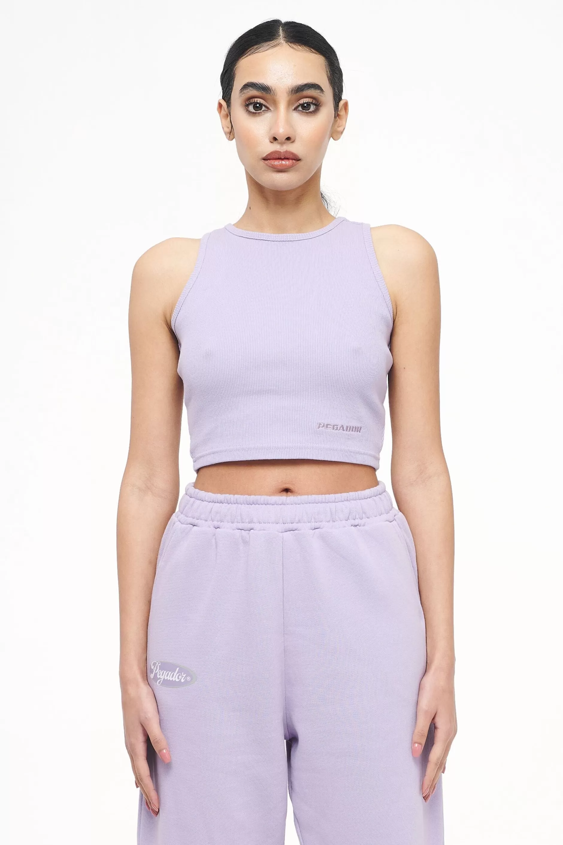 Best Pegador Ayla Crop Top Vintage Washed Purple Paste