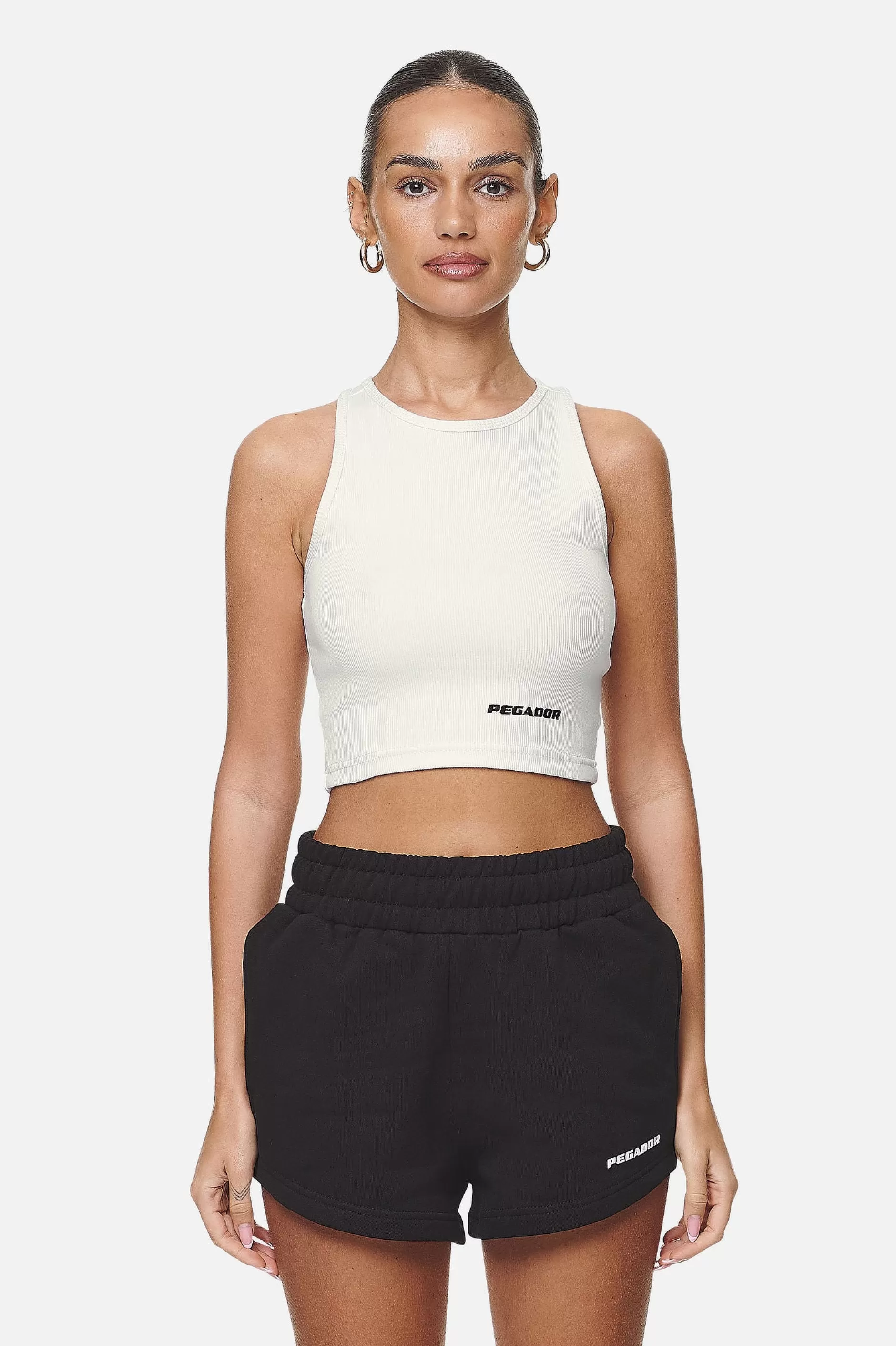 Store Pegador Ayla Crop Top  Washed Coconut Milk Black