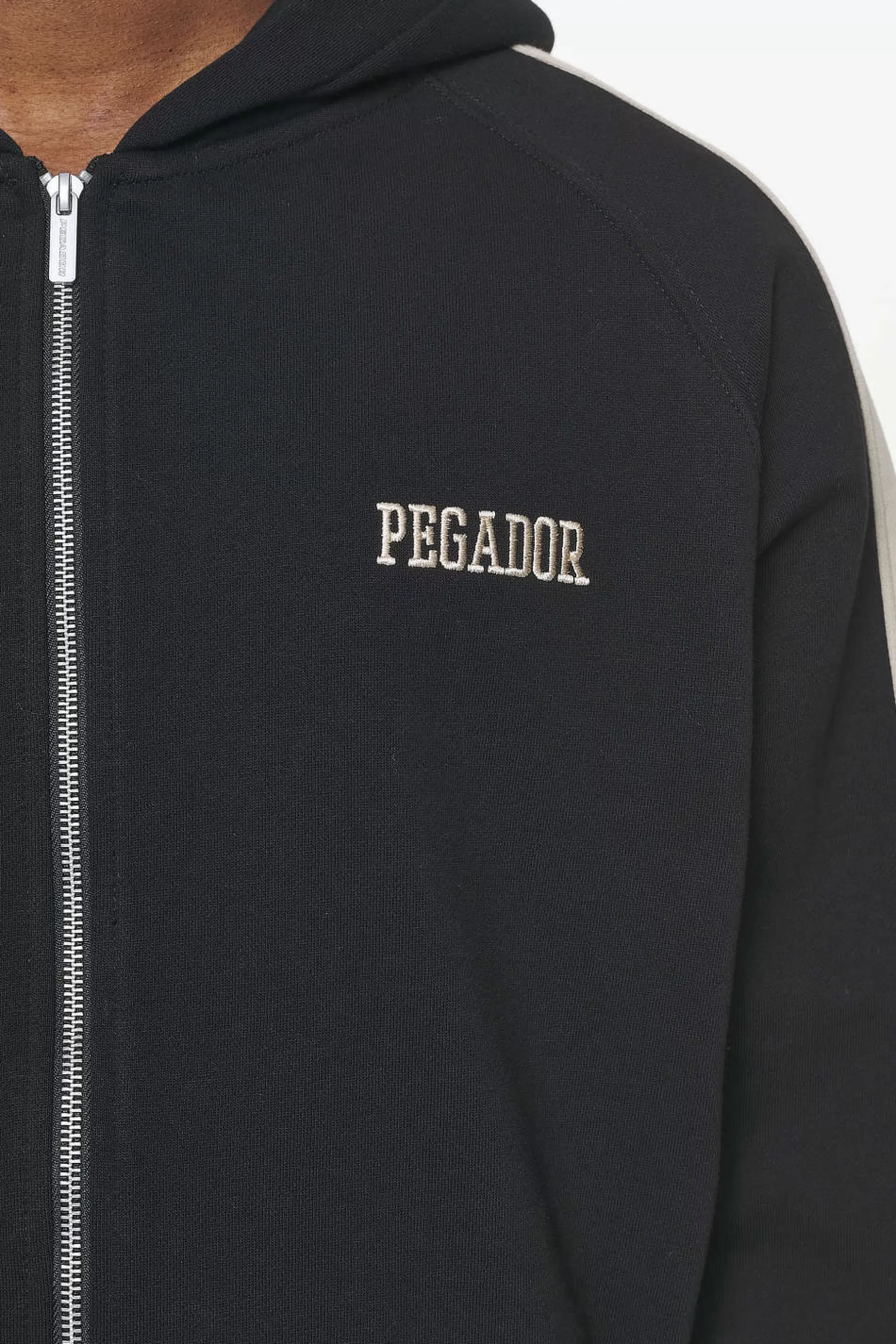 Sale Pegador Aytoun Raglan Sweat Jacket Vintage Washed Onyx Black