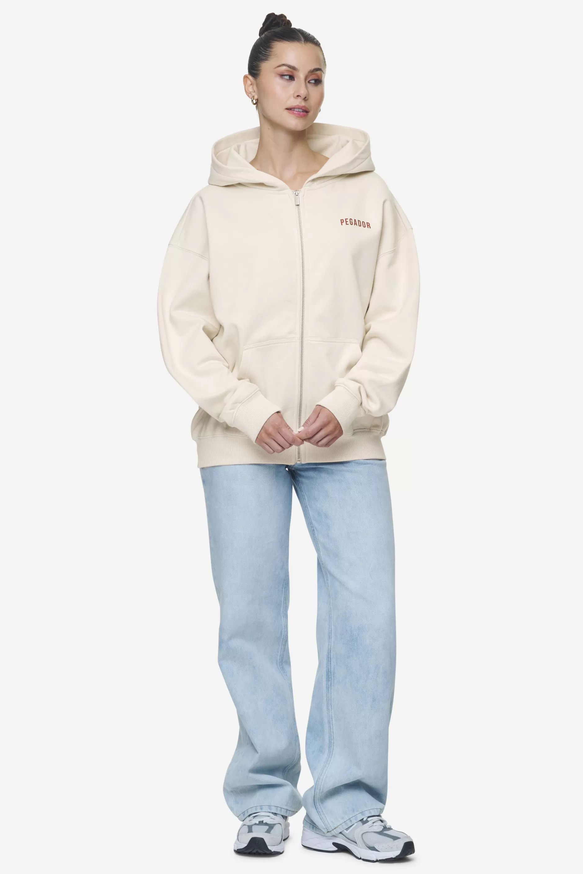 Clearance Pegador Balari Oversized Sweat Jacket Washed Coast Sand