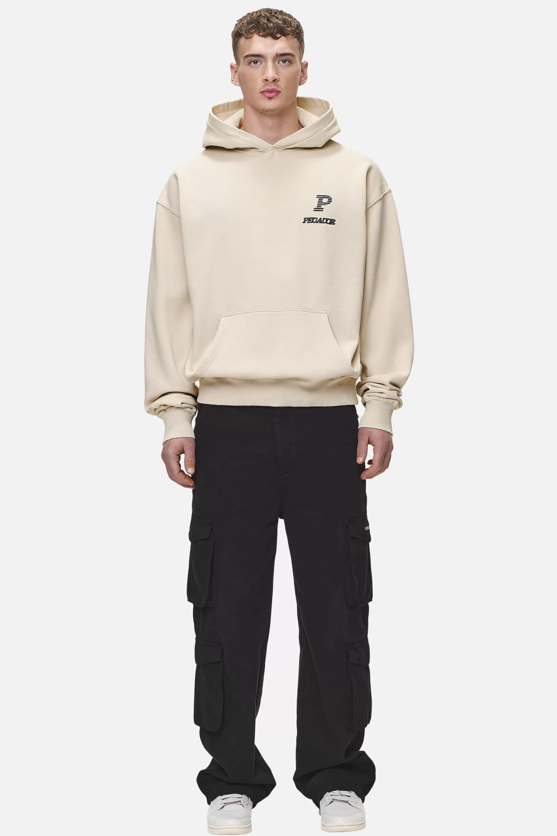 Online Pegador Baldock Oversized Hoodie Washed Desert Sand