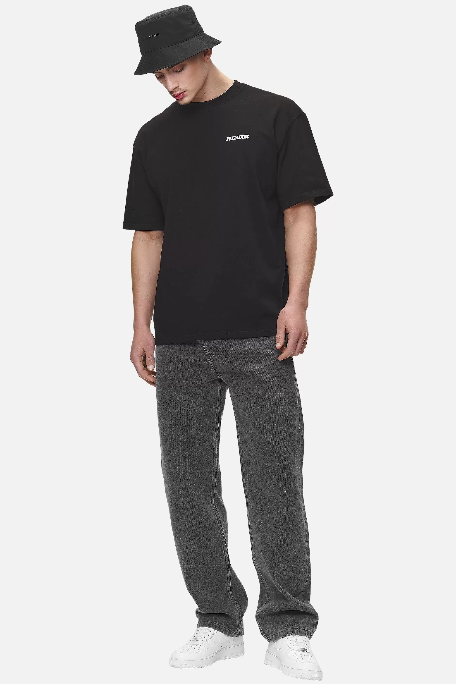 Shop Pegador Bass Oversized Tee Washed Black