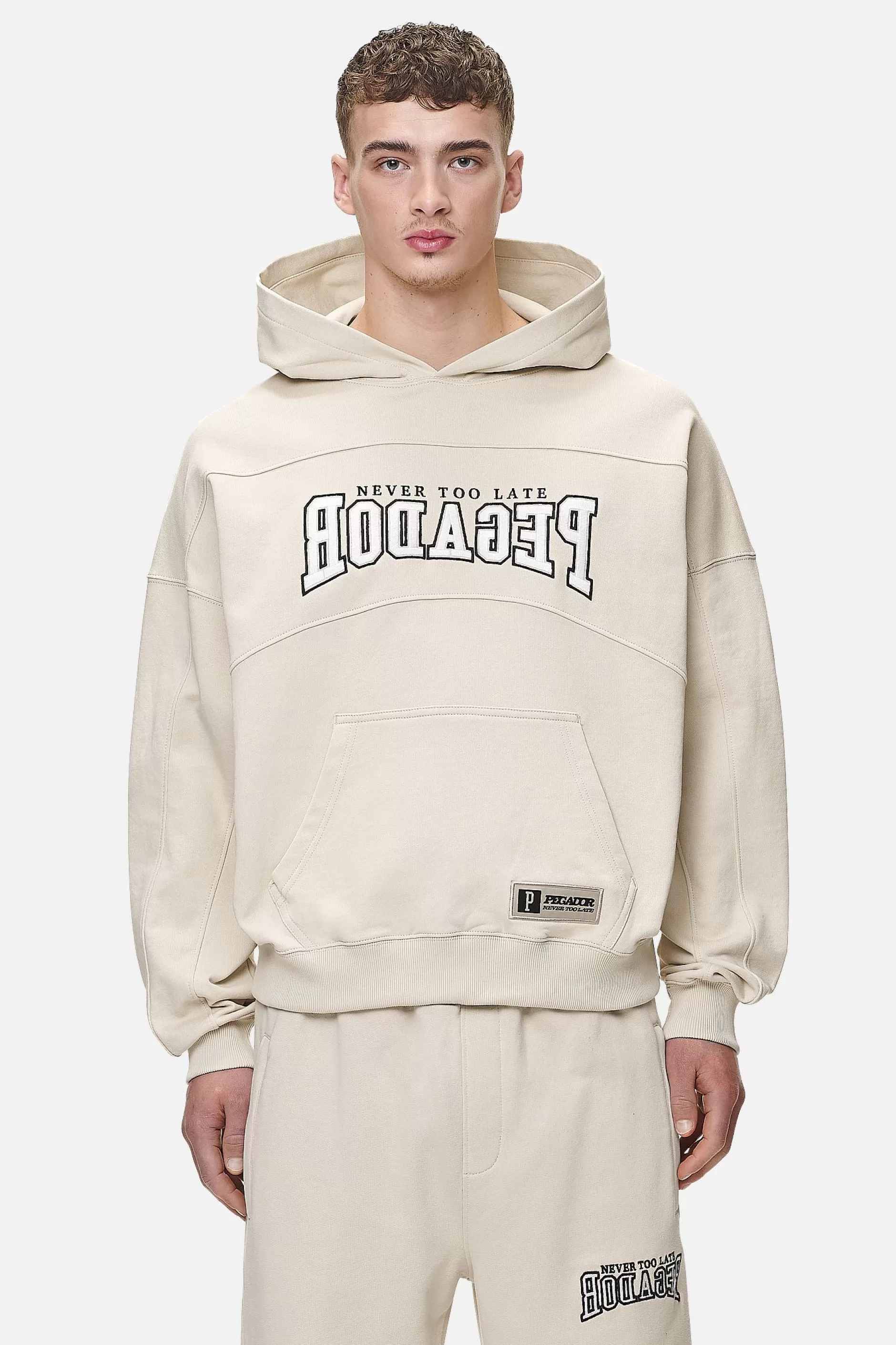 Online Pegador Beech Terry Boxy Hoodie Washed Desert Sand