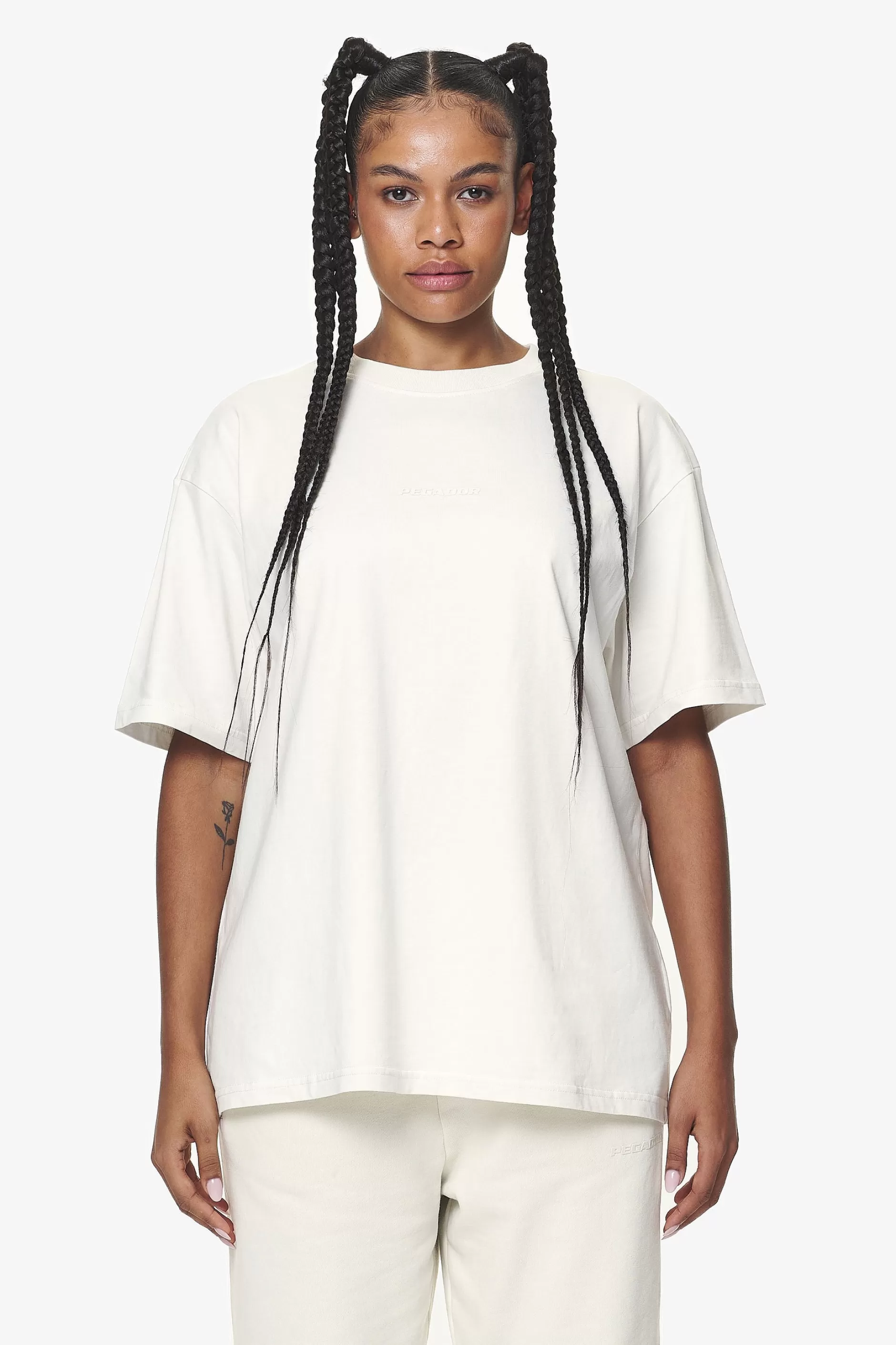 Sale Pegador Bel Air Heavy Oversized Tee Washed Salty Cream Gum