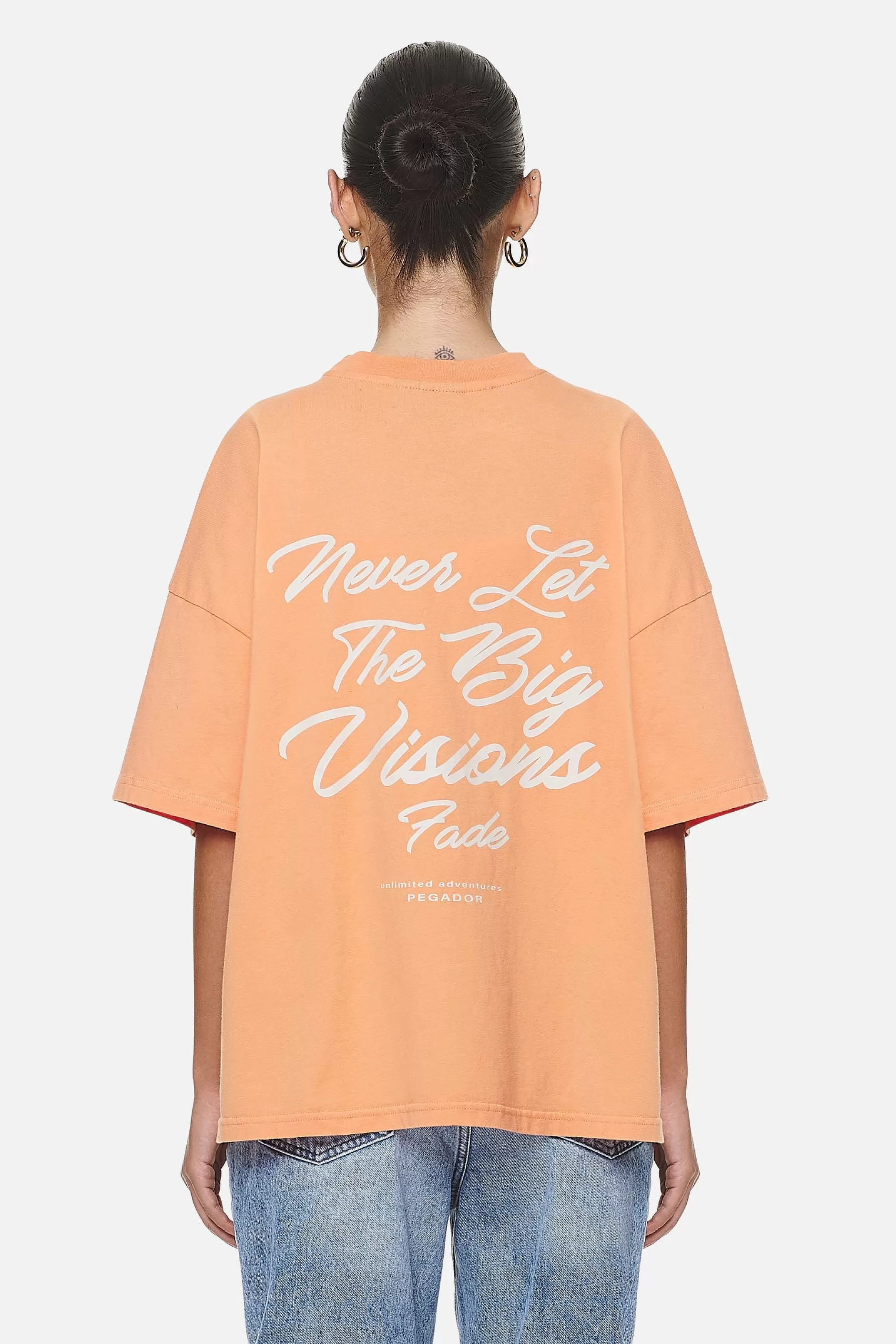 Clearance Pegador Berri Heavy Oversized Tee Washed Apricot