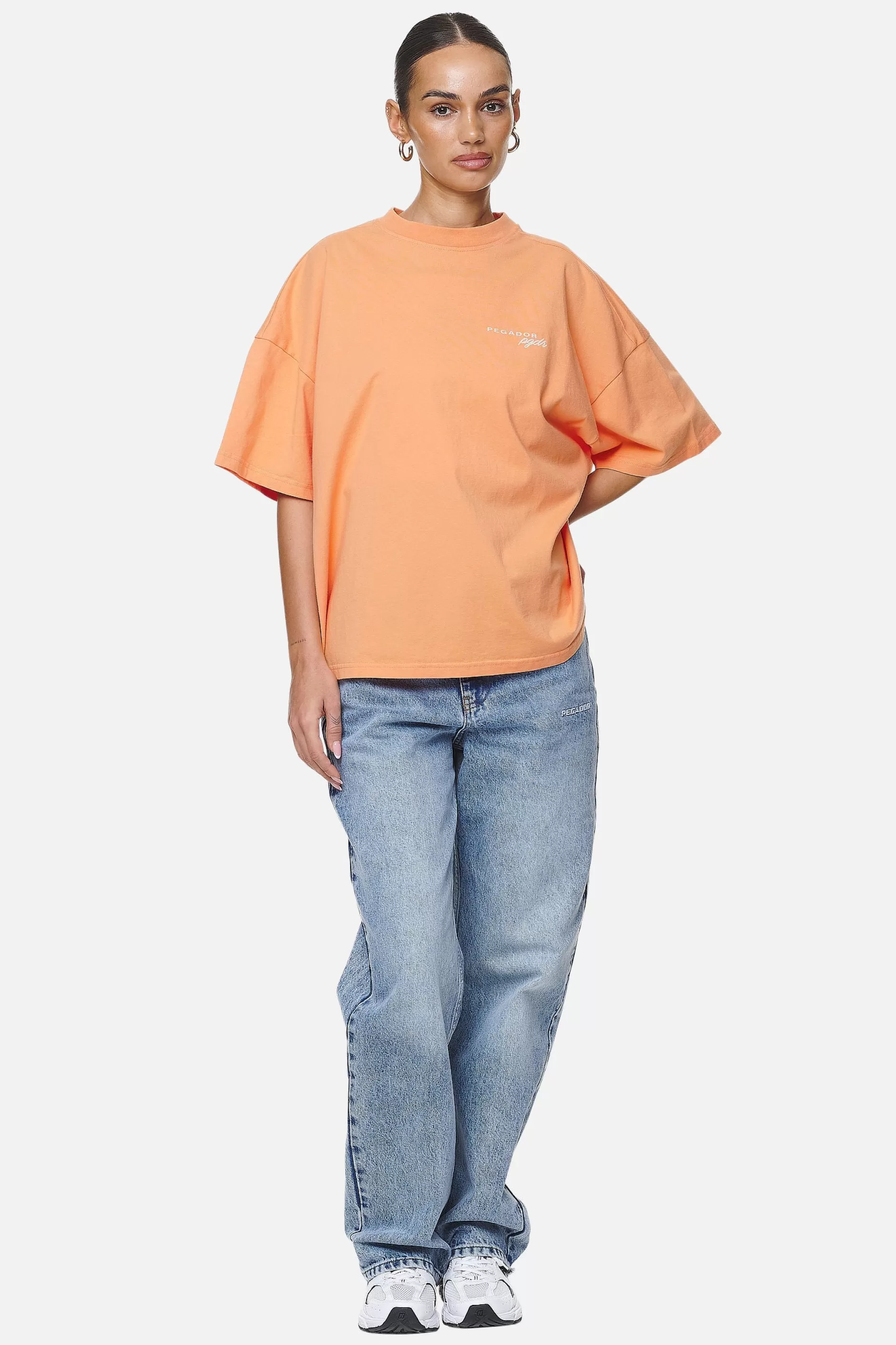 Clearance Pegador Berri Heavy Oversized Tee Washed Apricot