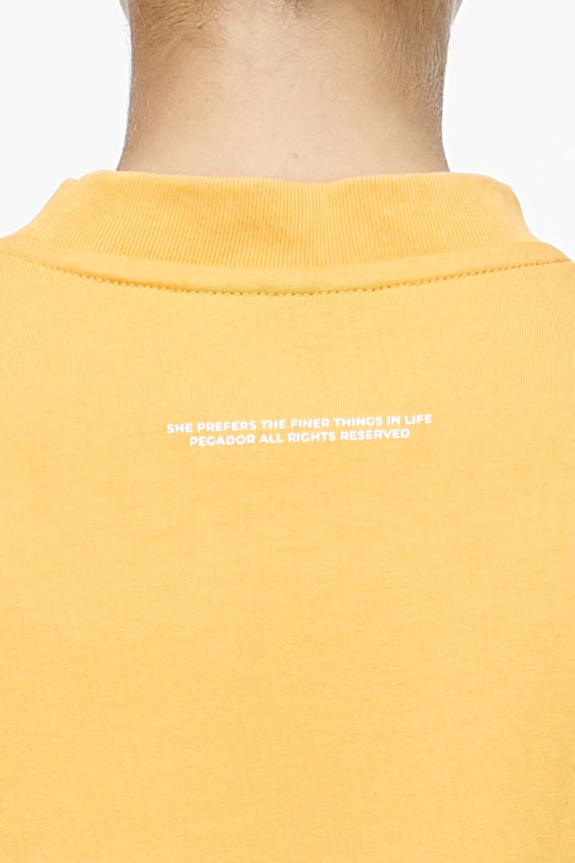 New Pegador Birca Heavy Oversized Tee Vintage Washed Golden Sun