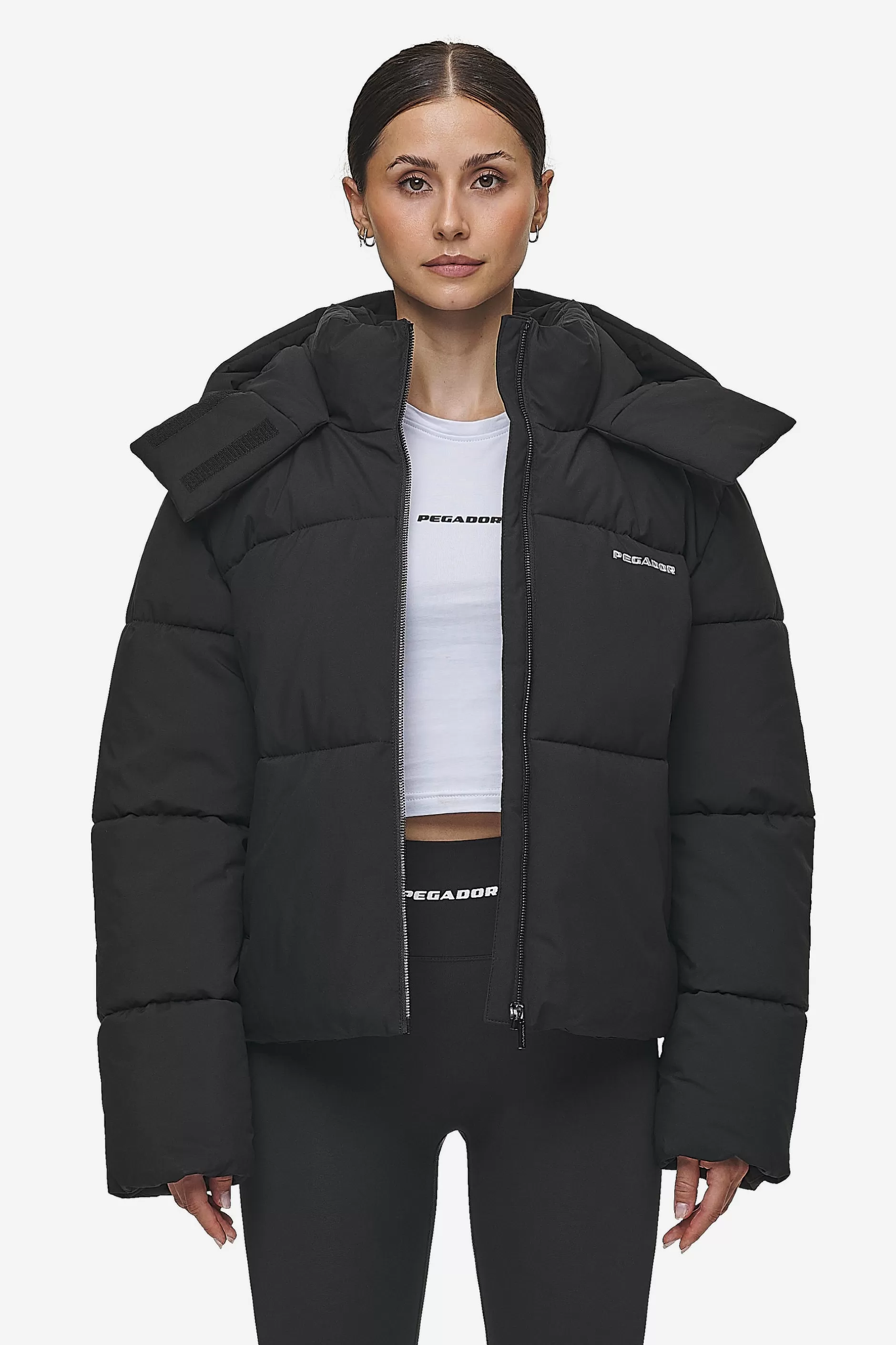 Shop Pegador Blanca Puffer Jacket Black