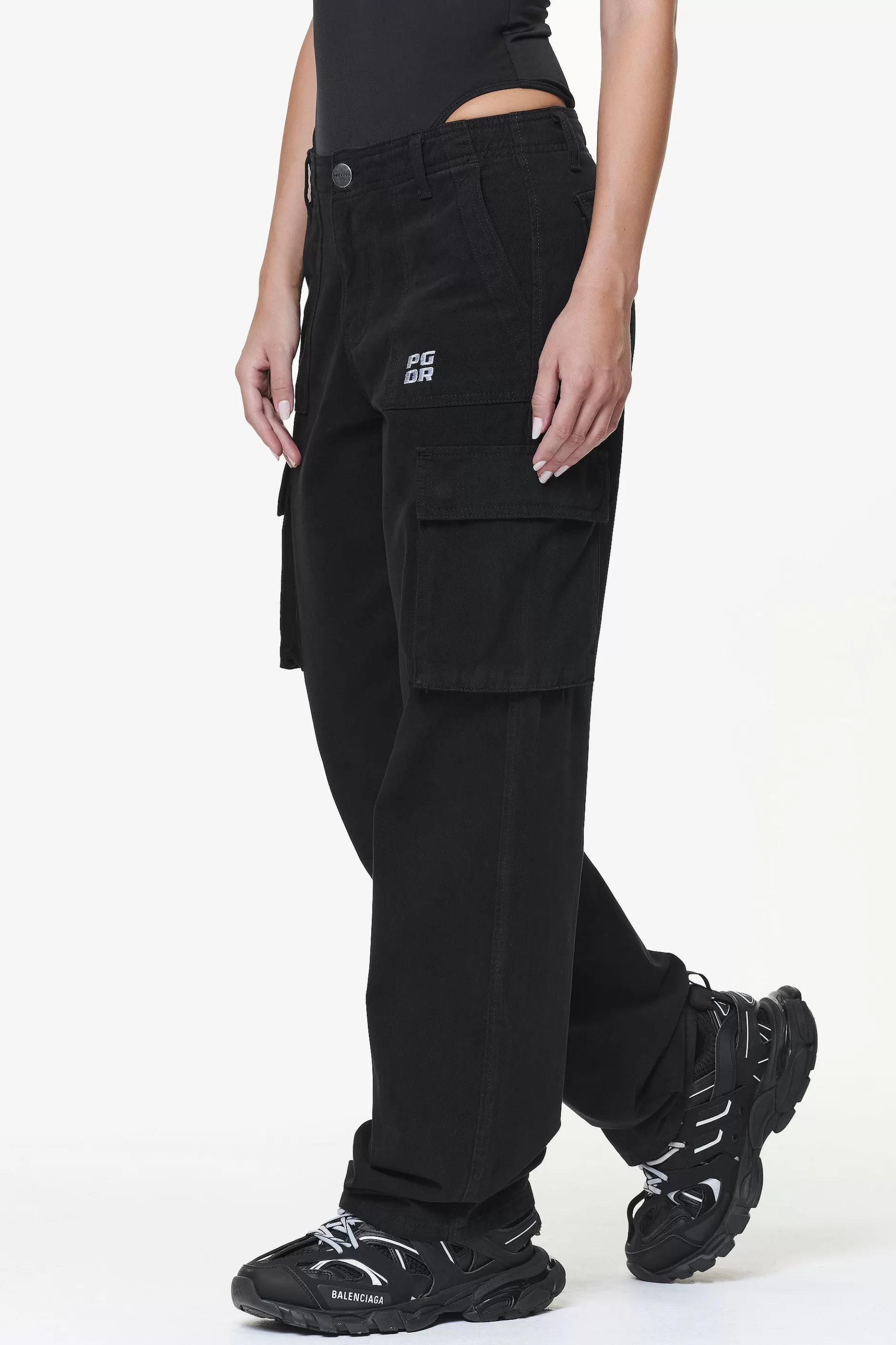 Outlet Pegador Bodo Wide Cargo Pants Black