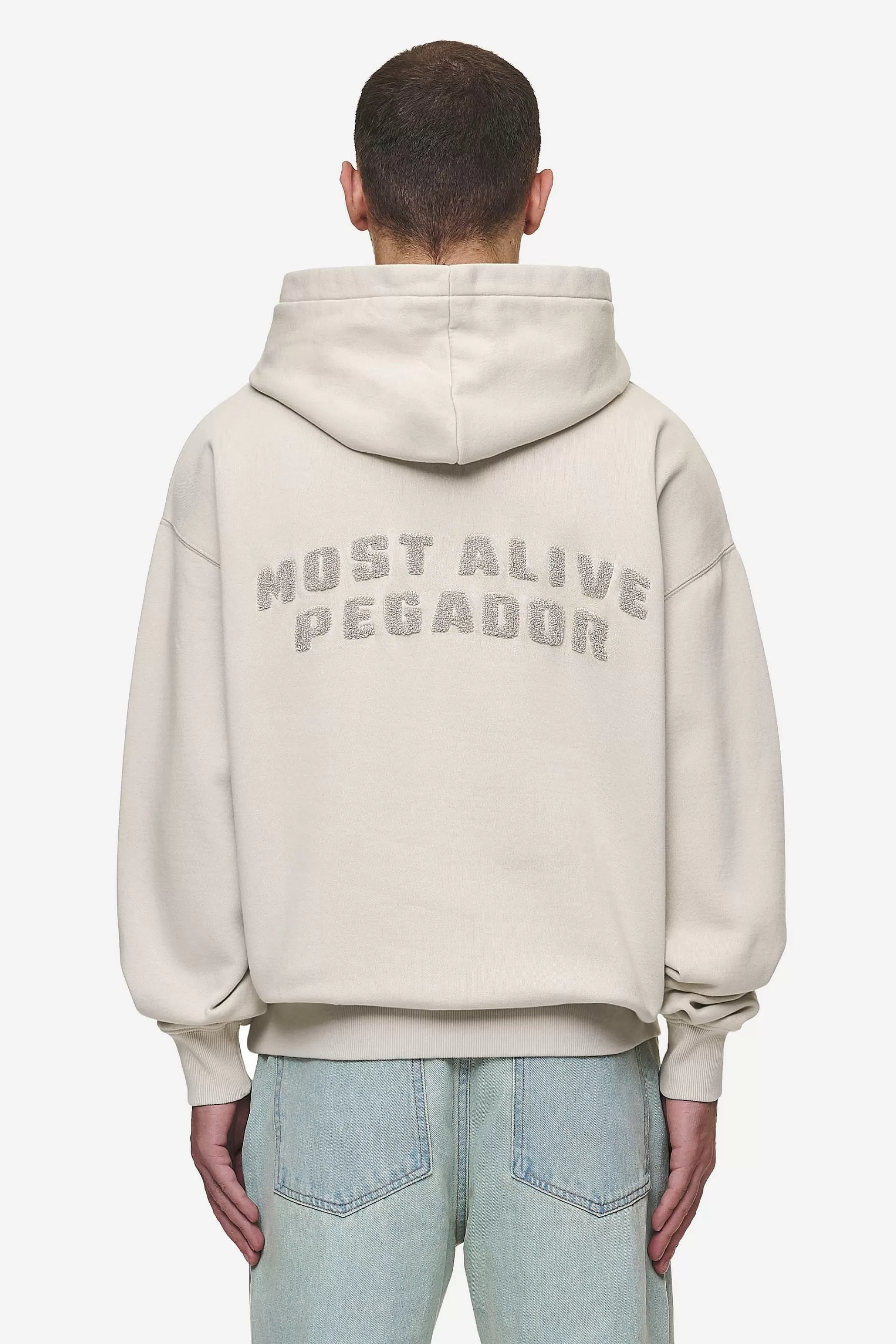 Online Pegador Buford Oversized Hoodie Washed Light Beige