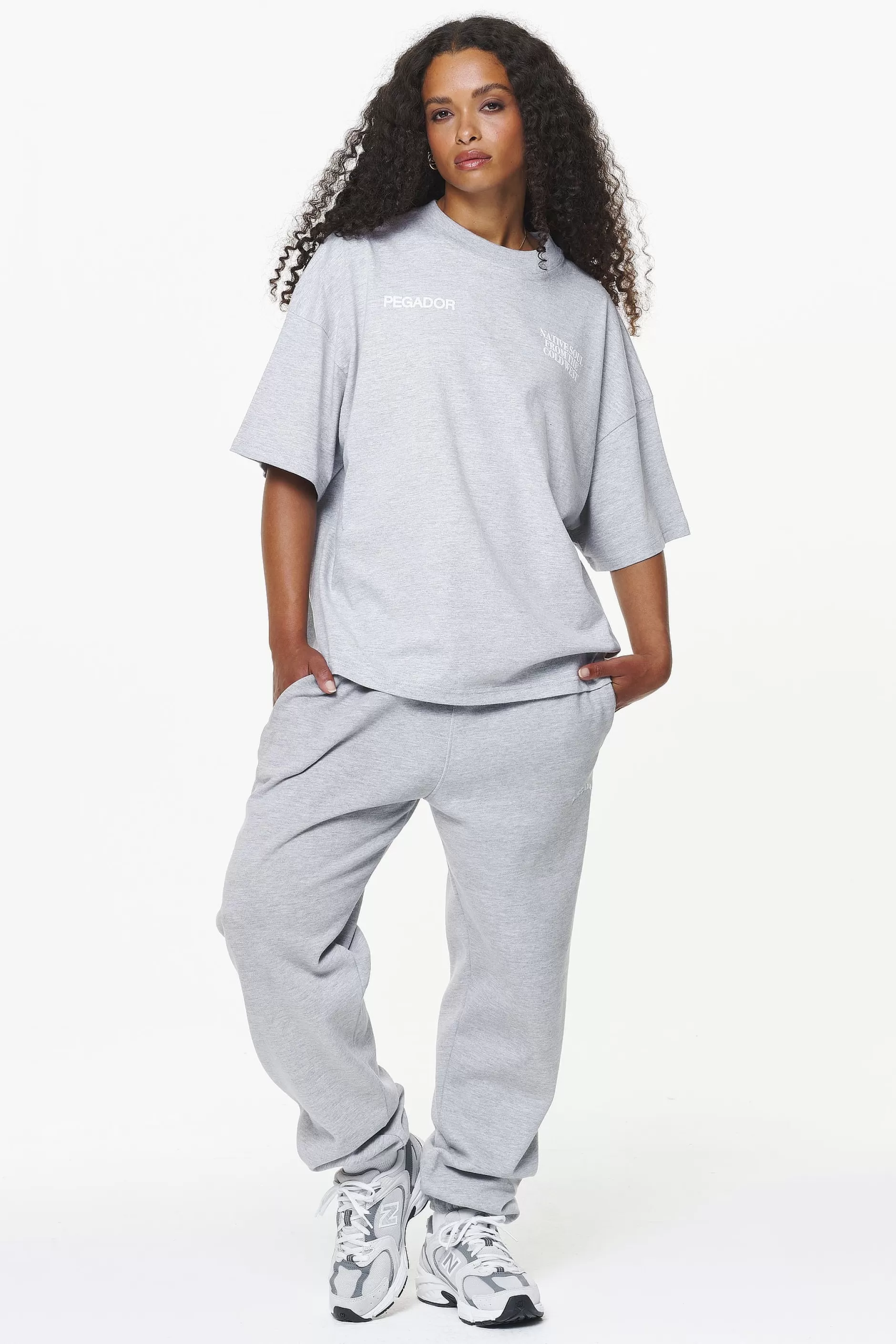 Flash Sale Pegador Cadogan Heavy Oversized Tee Grey Melange