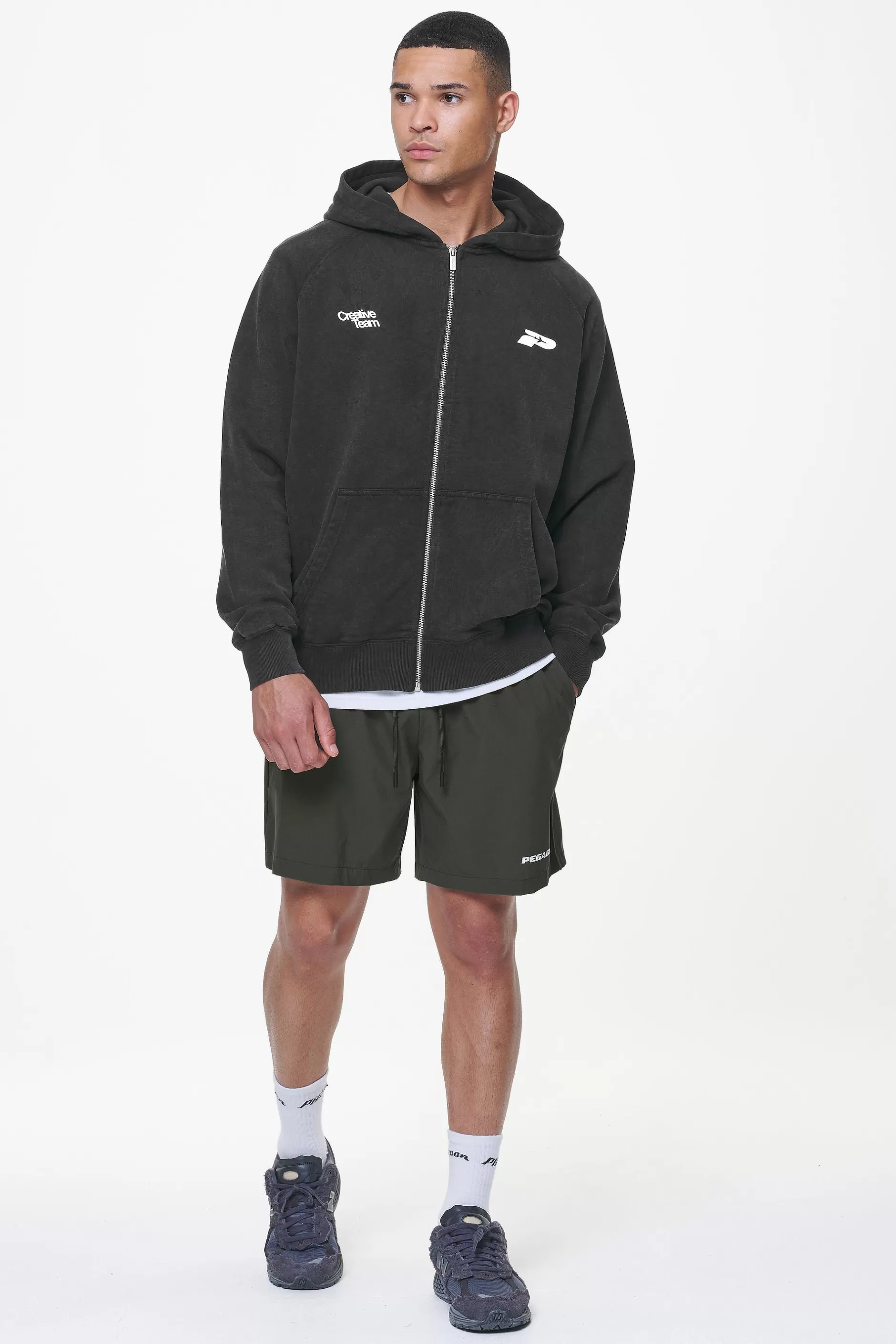 Store Pegador Caesar Terry Raglan Sweat Jacket Vintage Black
