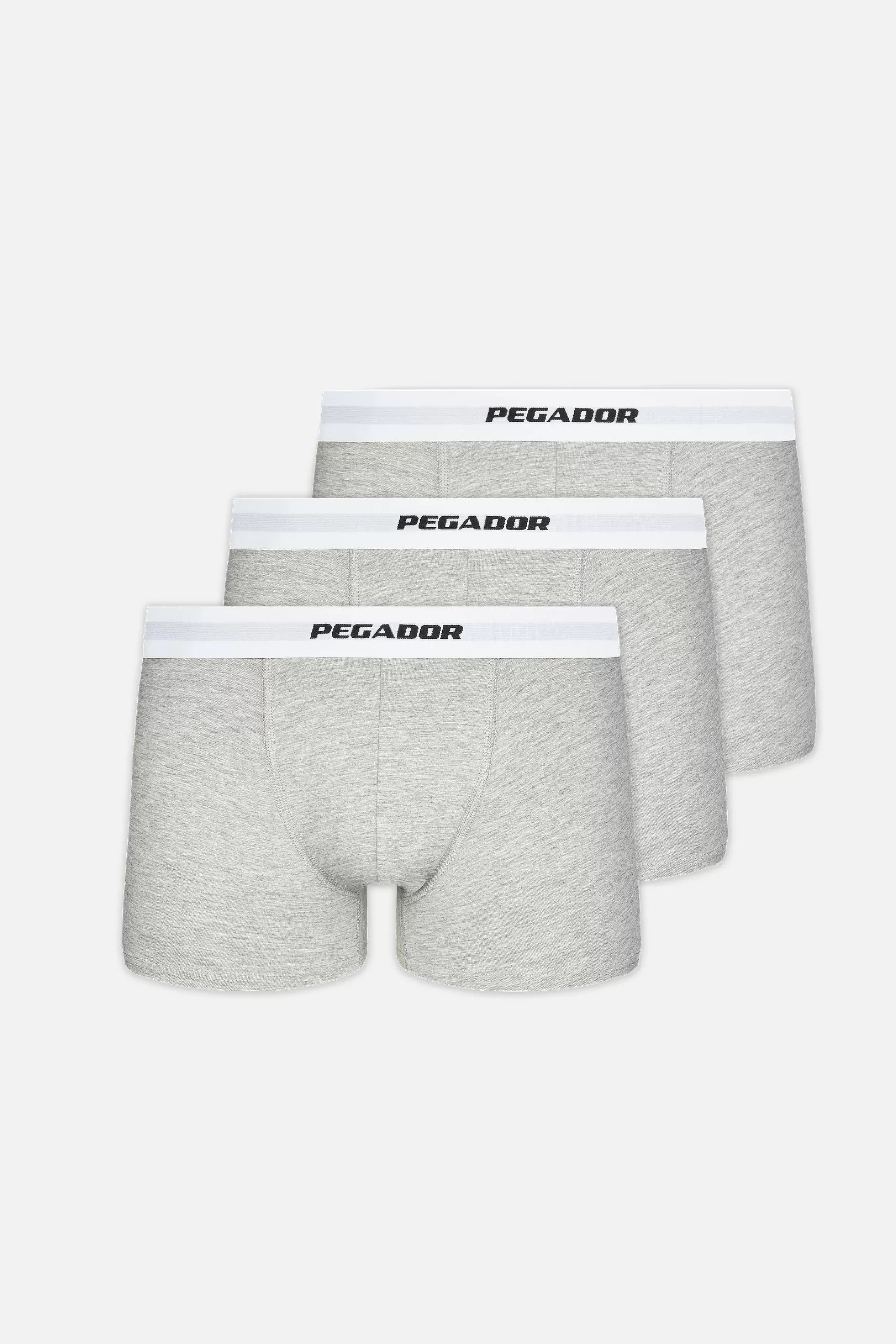 Best Pegador Camino Boxershorts Single Logo 3 Pack Grey Melange White