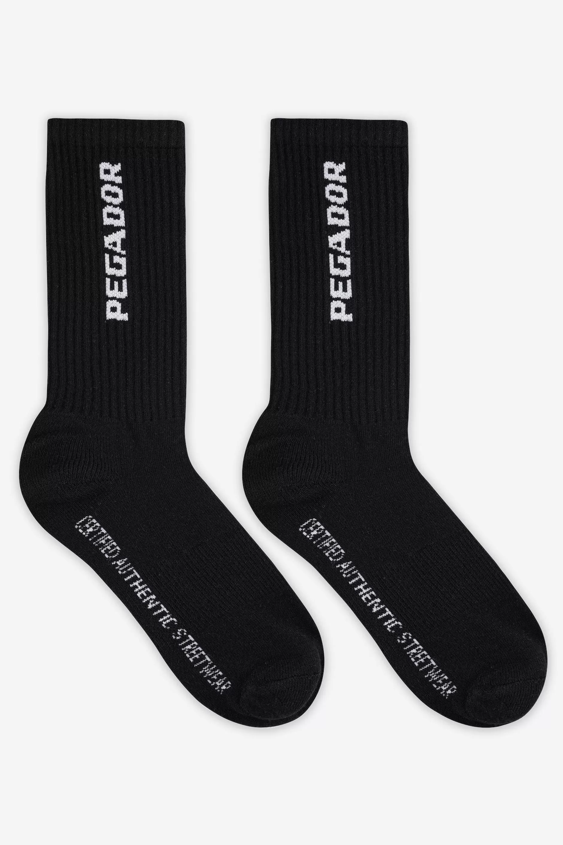 Fashion Pegador Certified Cross Logo Socks Black White