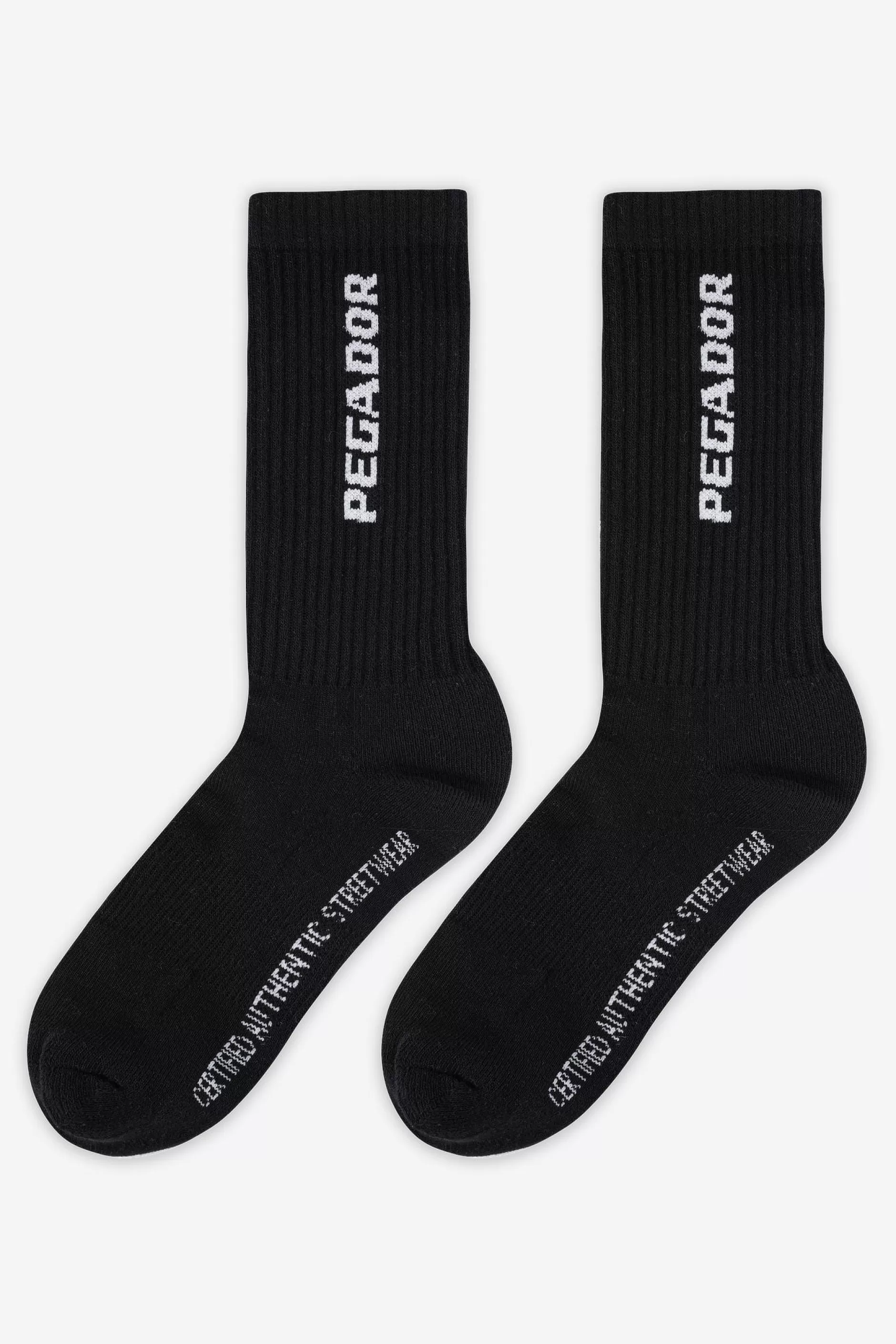 Fashion Pegador Certified Cross Logo Socks Black White