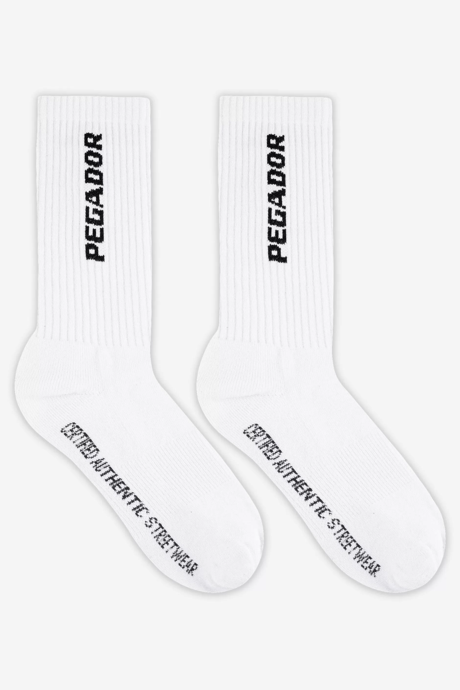 Outlet Pegador Certified Cross Logo Socks White Black