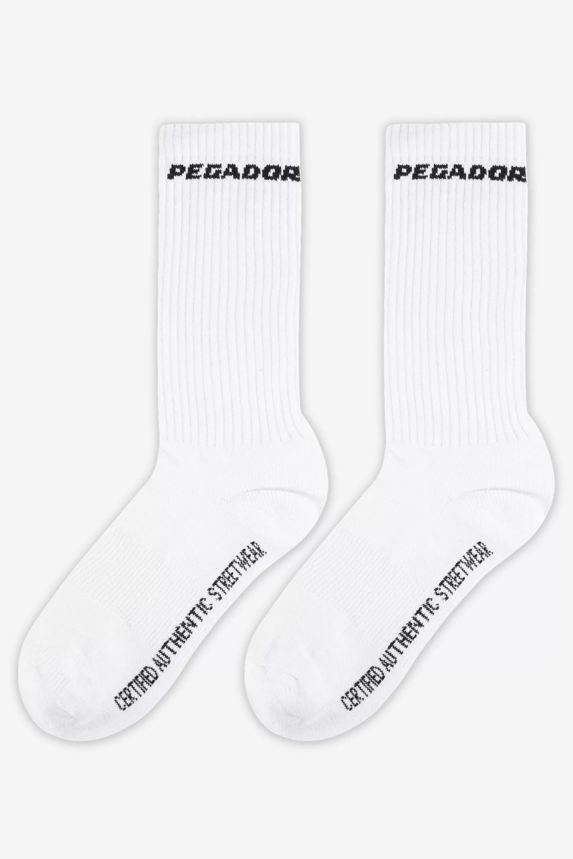 New Pegador Certified Side Logo Socks White Black