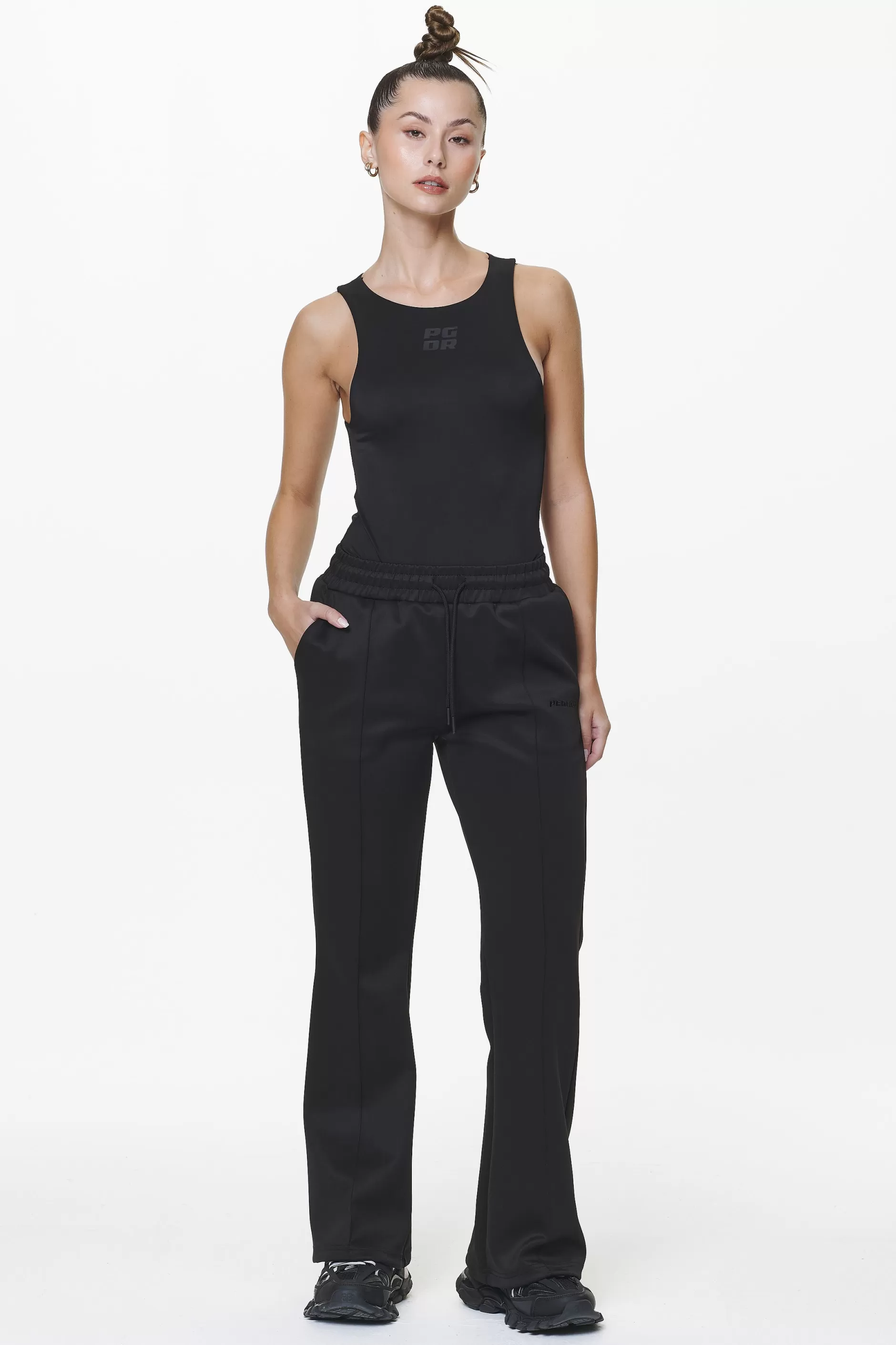 Cheap Pegador Clair Flared Track Pants Black