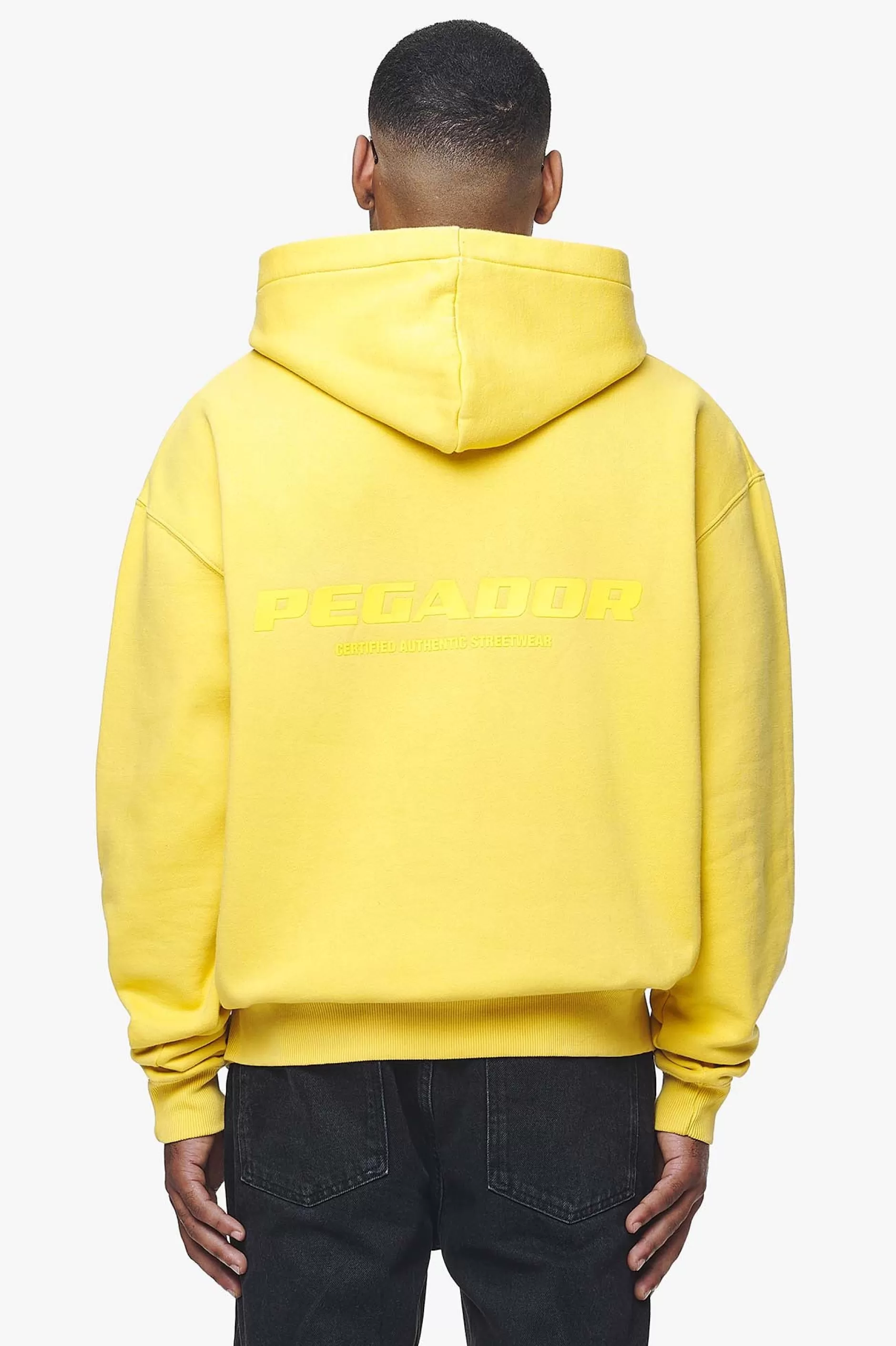 Best Pegador Colne Logo Oversized Hoodie Vintage Washed Solar Yellow Gum