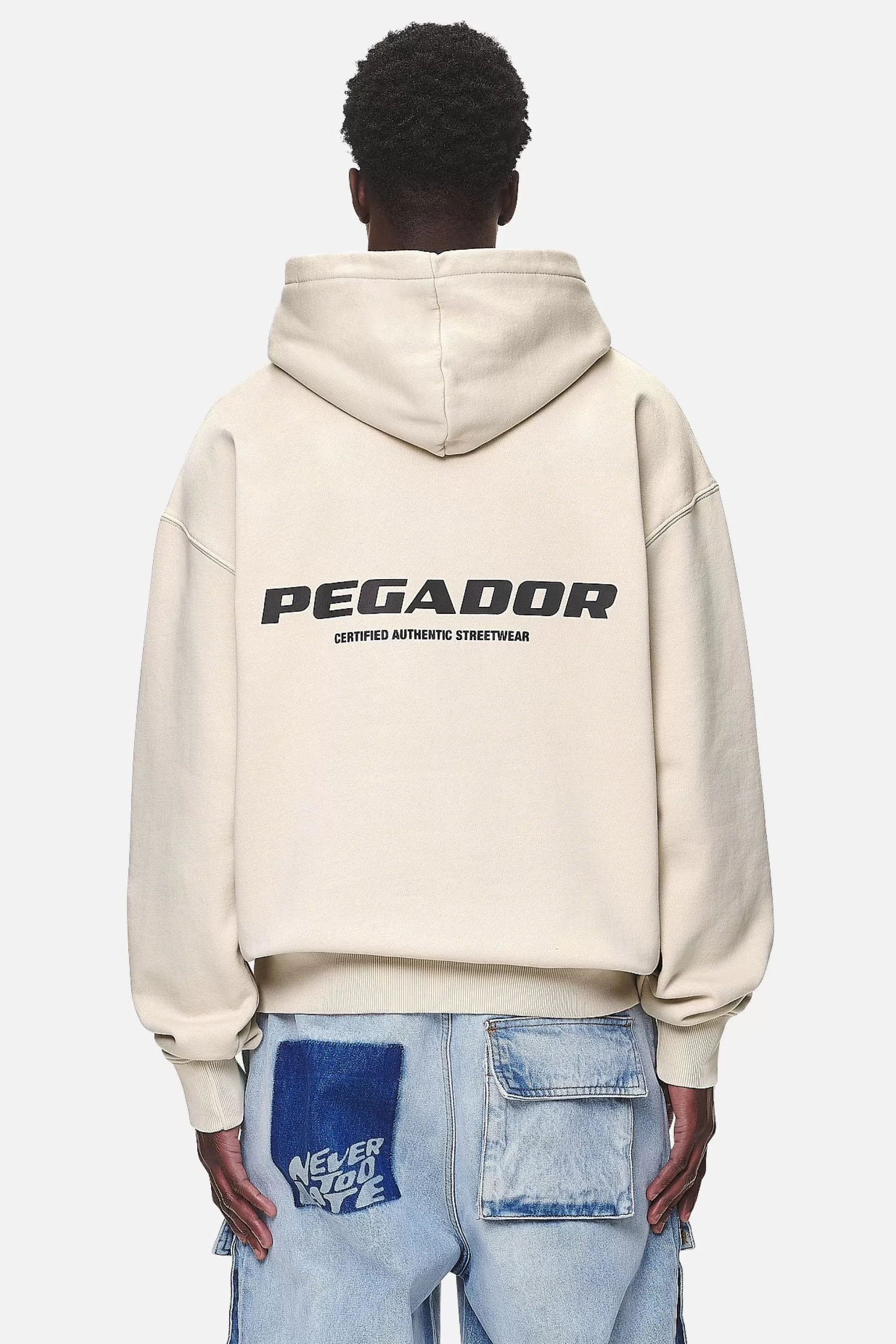 Cheap Pegador Colne Logo Oversized Hoodie Washed Desert Sand