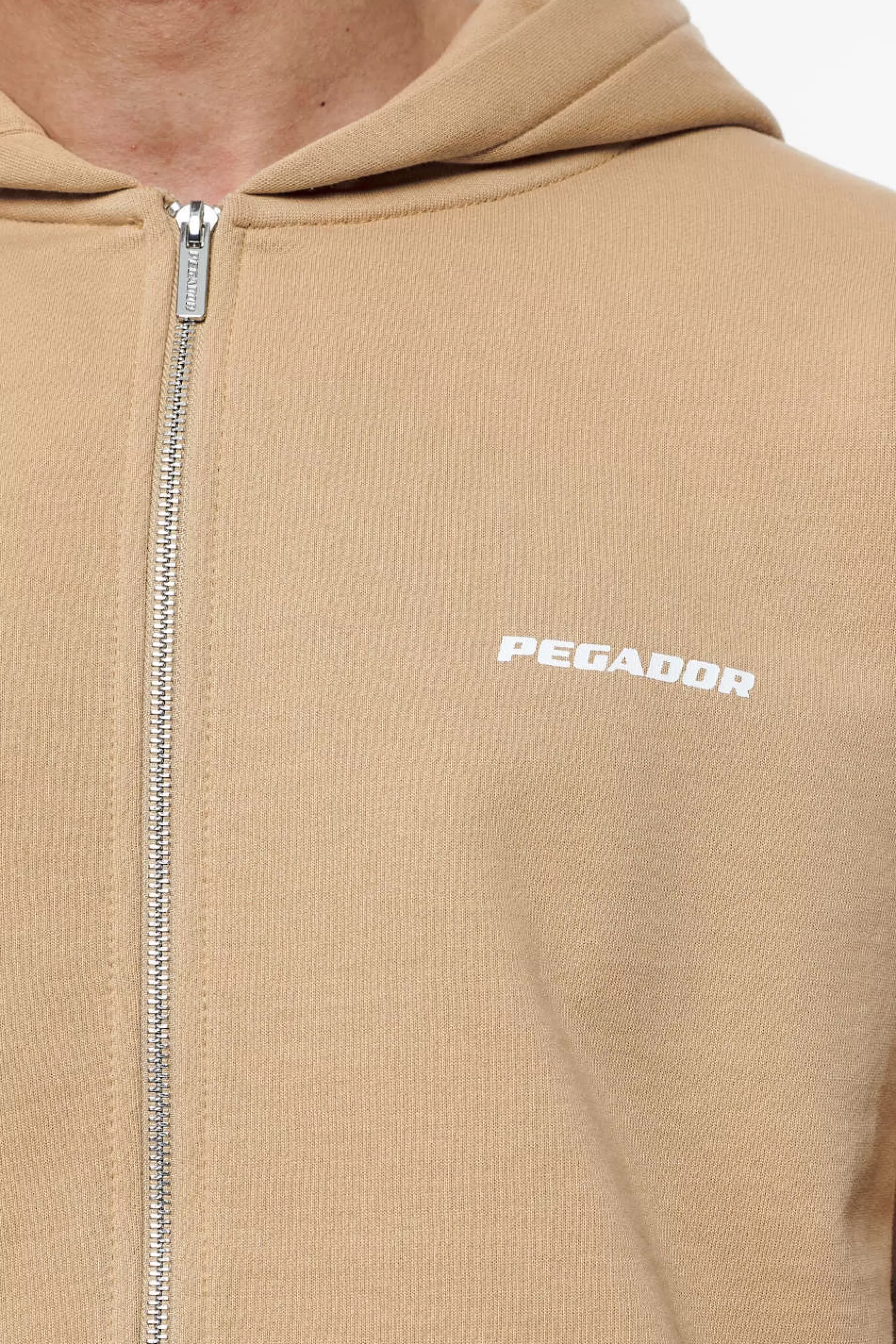 Best Pegador Colne Logo Oversized Sweat Jacket Vintage Washed Espresso