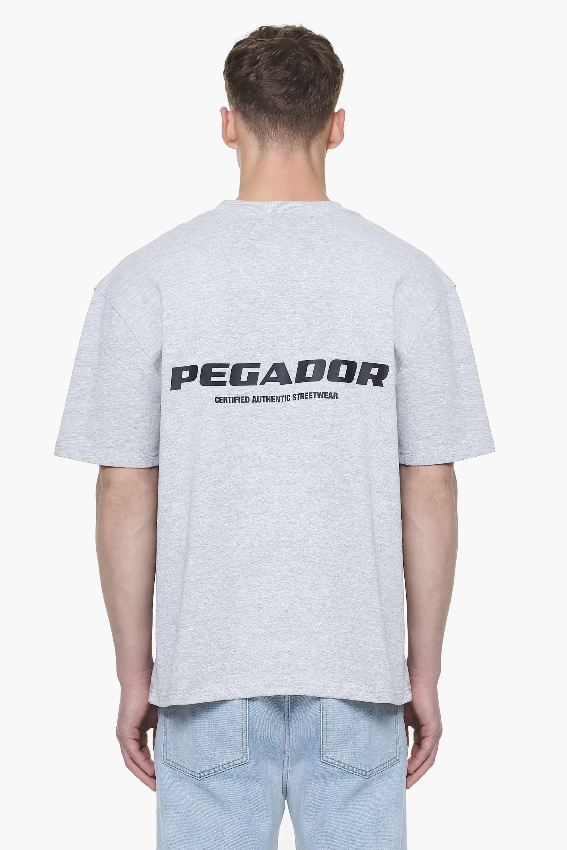 Flash Sale Pegador Colne Logo Oversized Tee Grey Melange