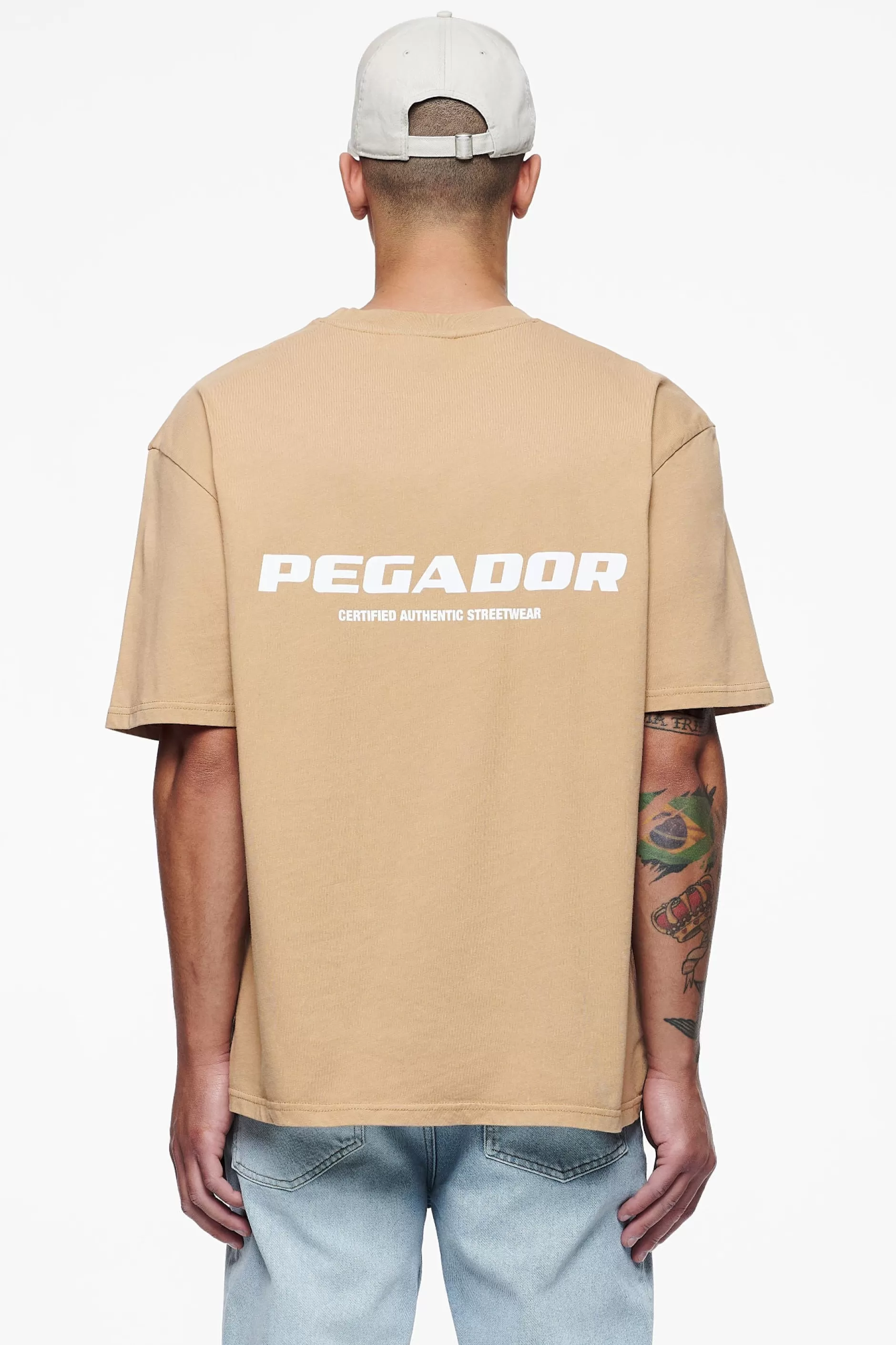 Best Pegador Colne Logo Oversized Tee Vintage Washed Espresso