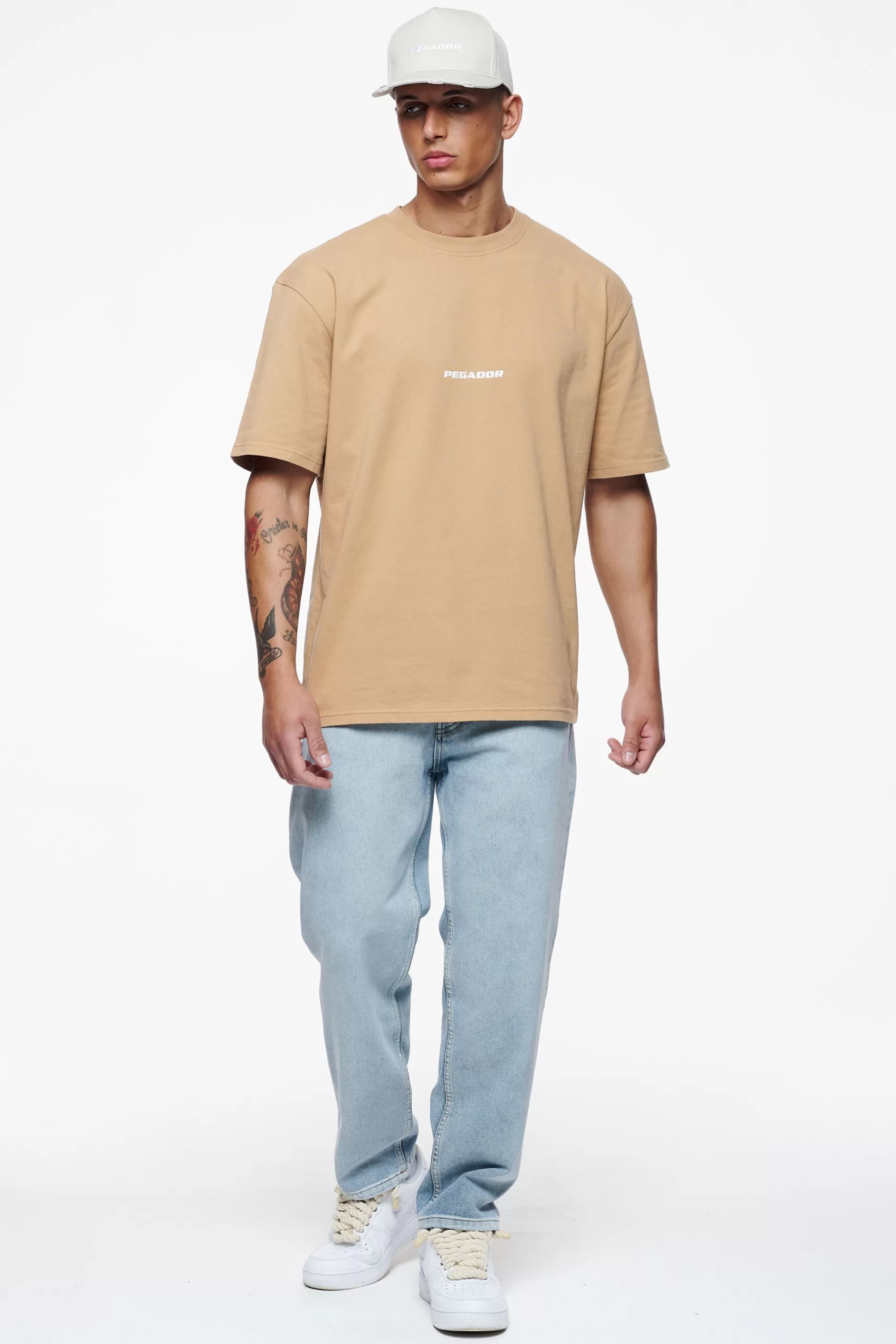 Best Pegador Colne Logo Oversized Tee Vintage Washed Espresso