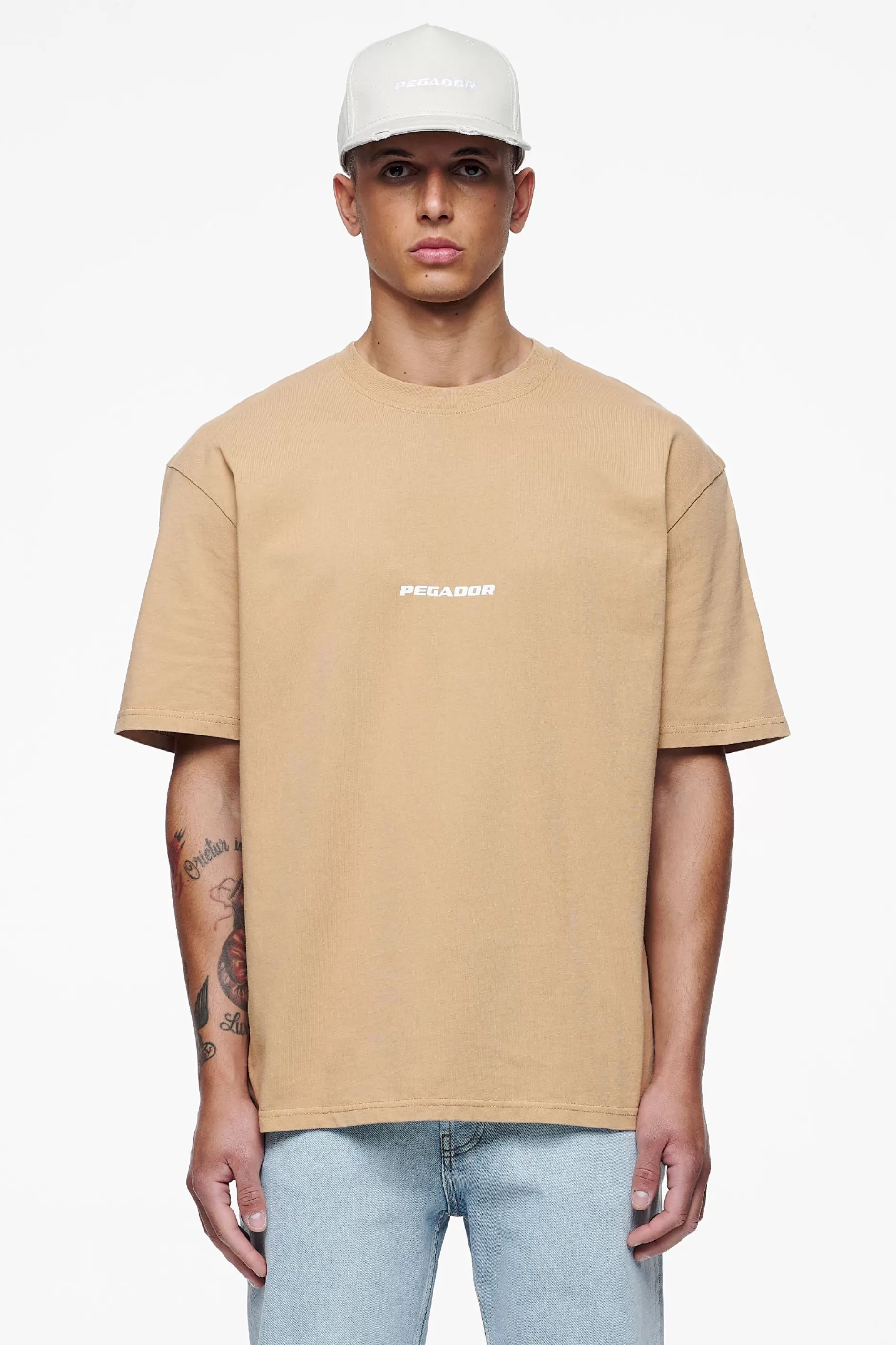 Best Pegador Colne Logo Oversized Tee Vintage Washed Espresso
