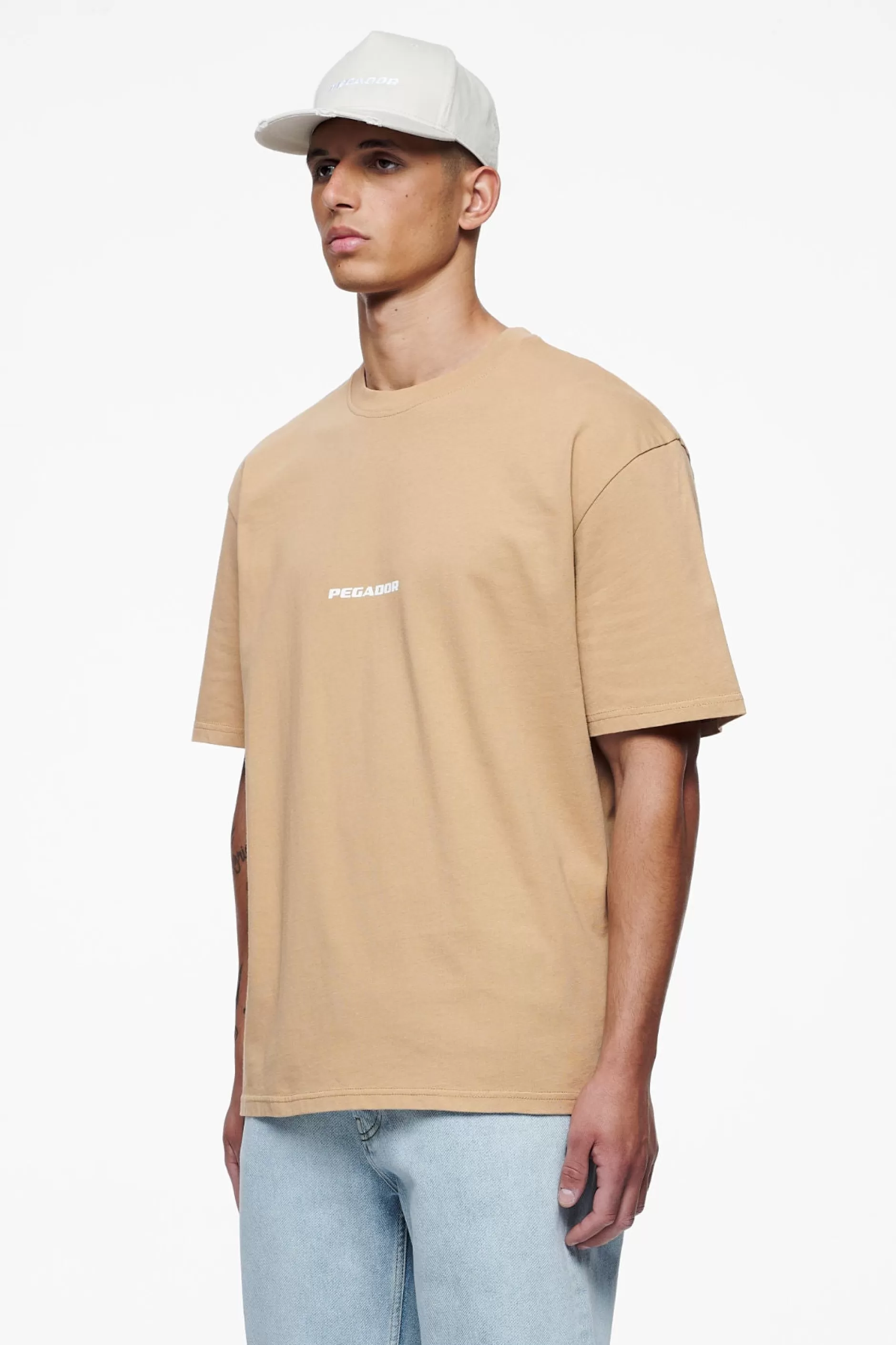 Best Pegador Colne Logo Oversized Tee Vintage Washed Espresso