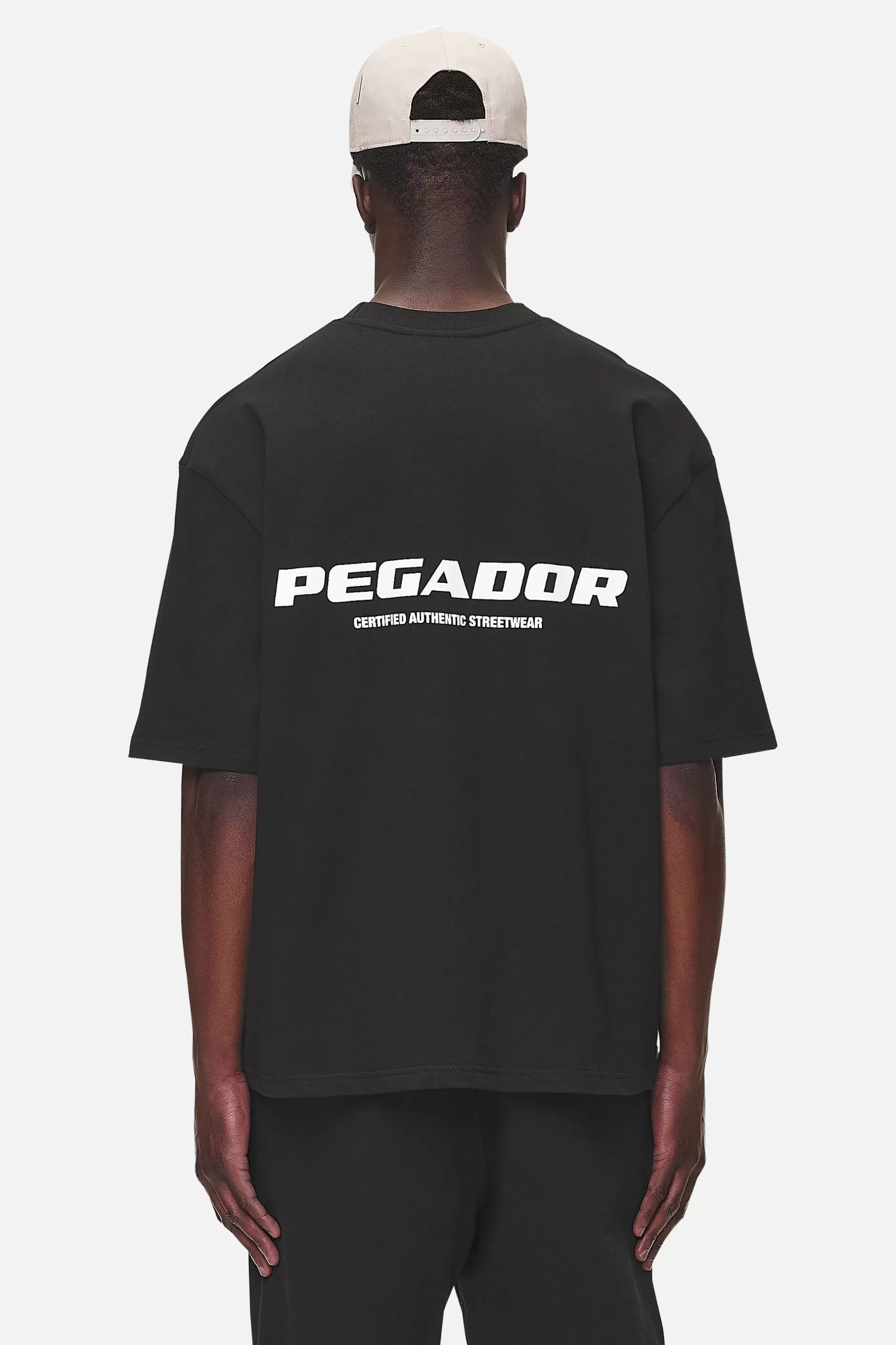 Fashion Pegador Colne Logo Oversized Tee Washed Black