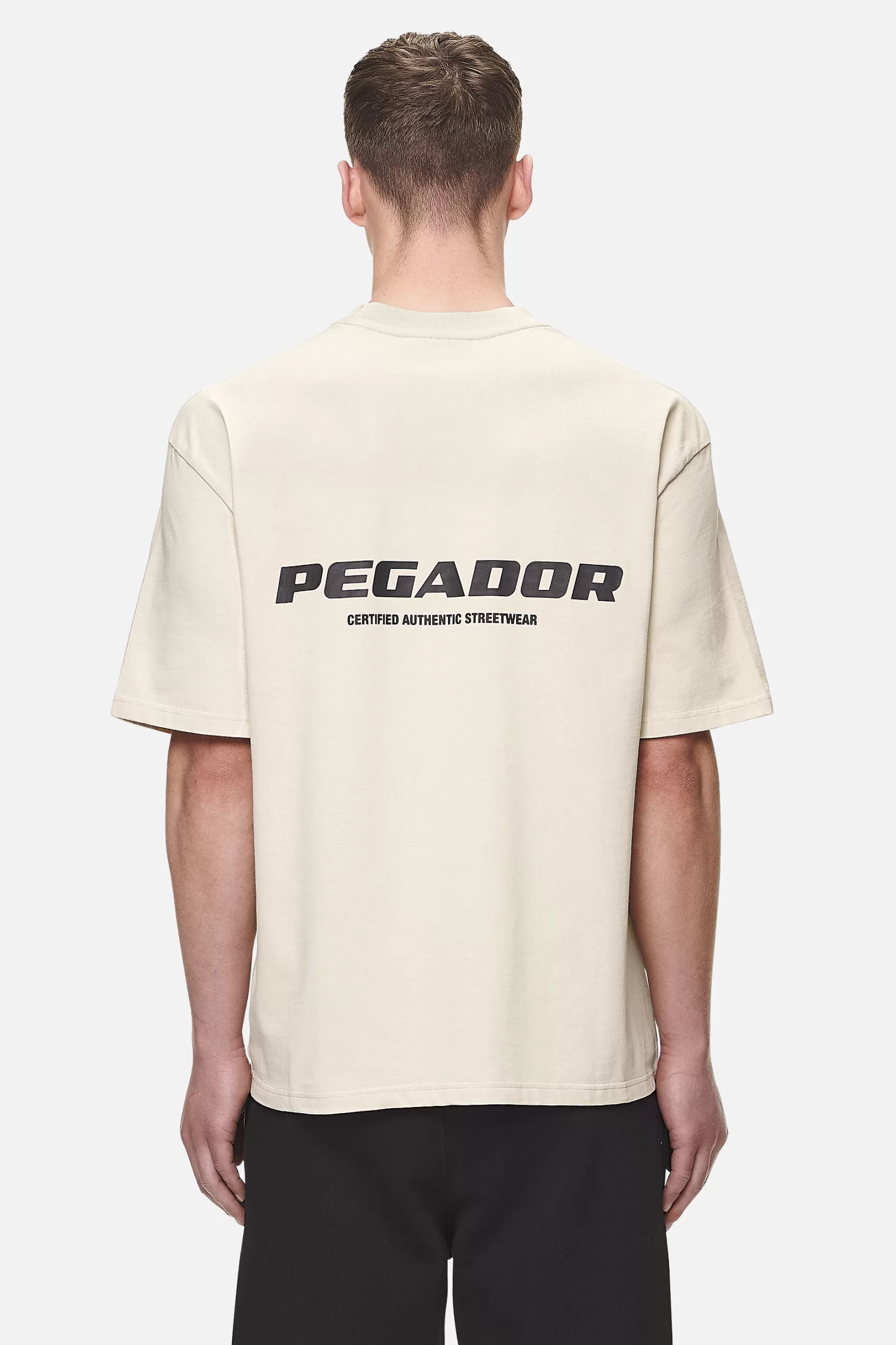 New Pegador Colne Logo Oversized Tee Washed Desert Sand