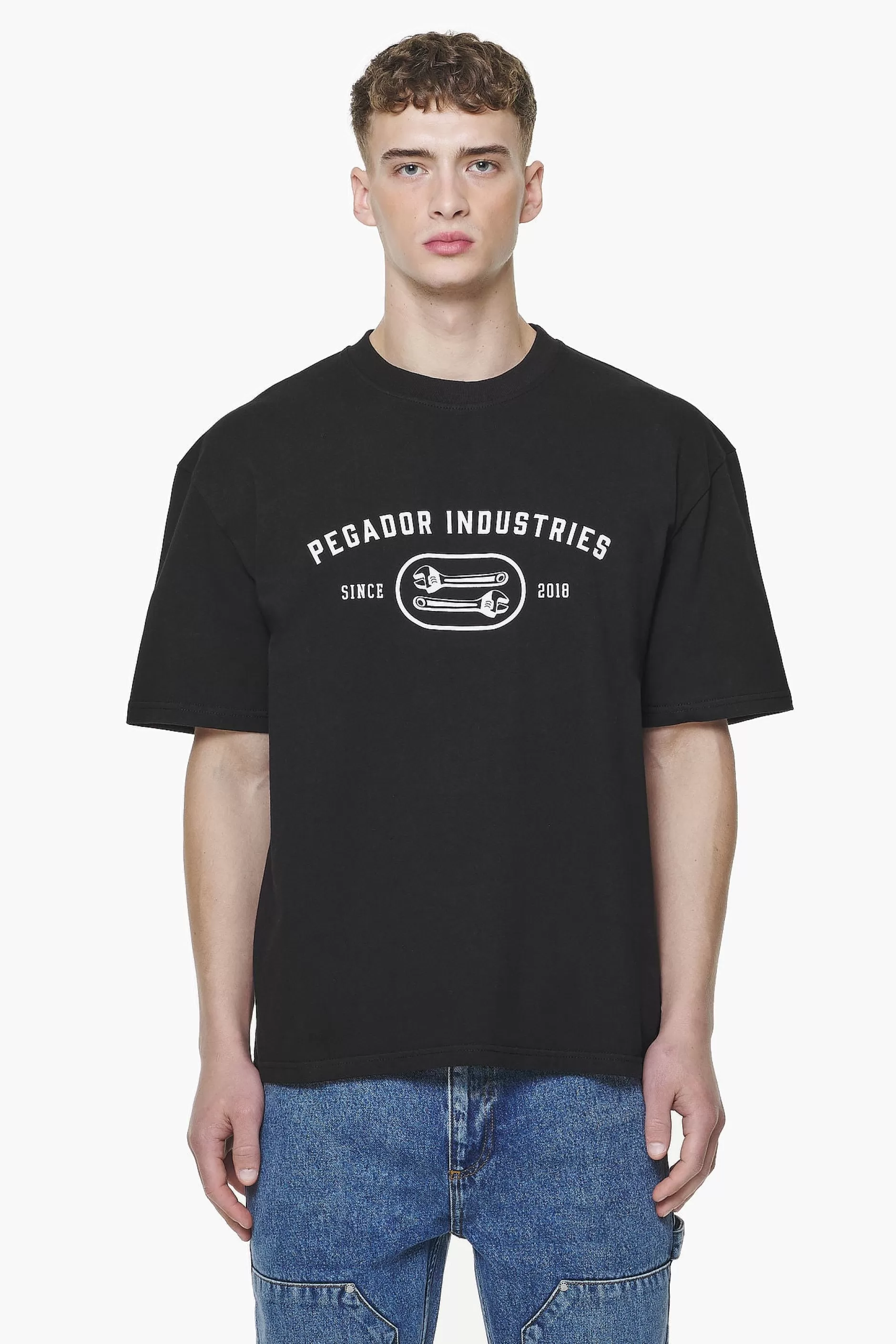 Online Pegador Comet Oversized Tee Vintage Washed Onyx Black