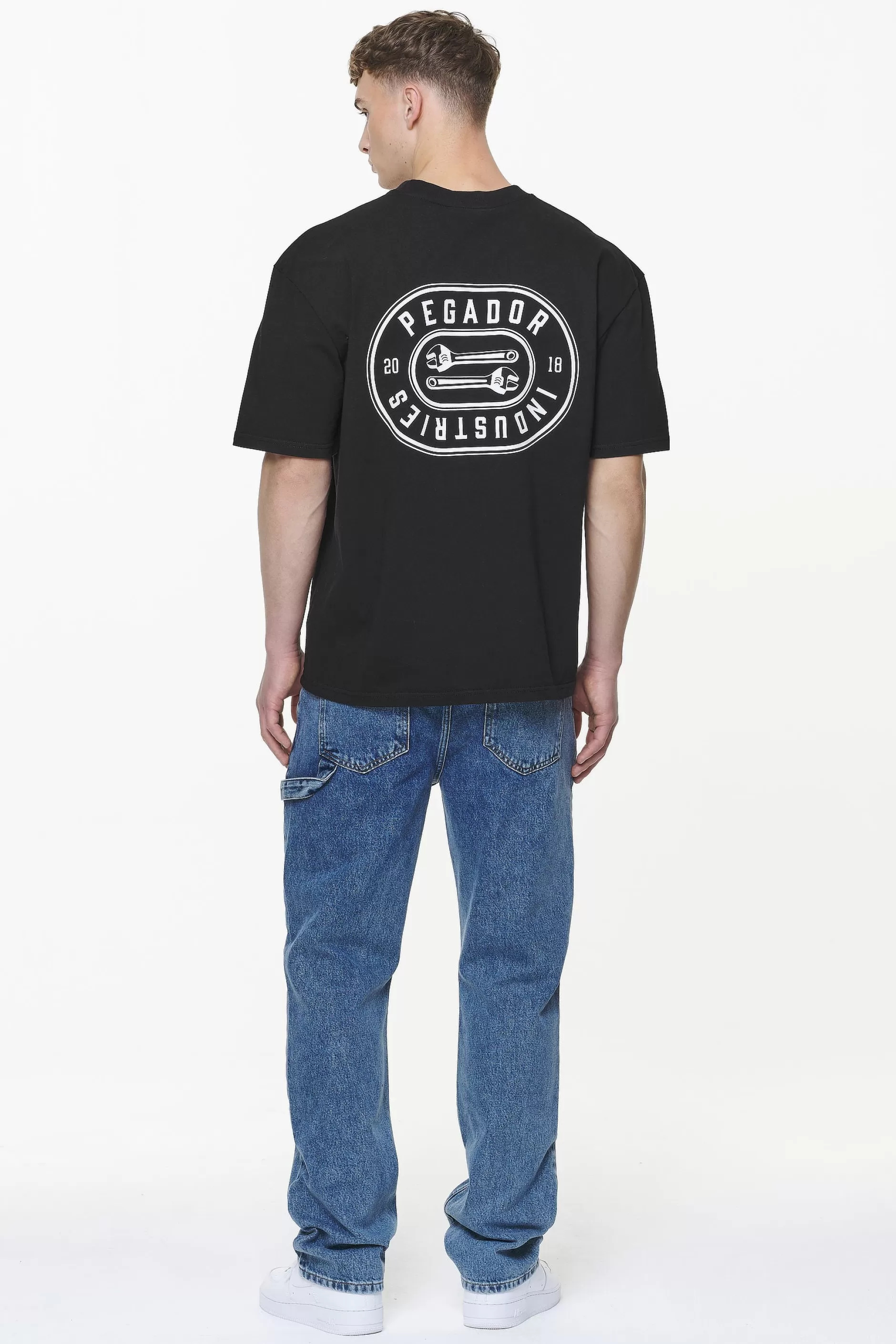 Online Pegador Comet Oversized Tee Vintage Washed Onyx Black