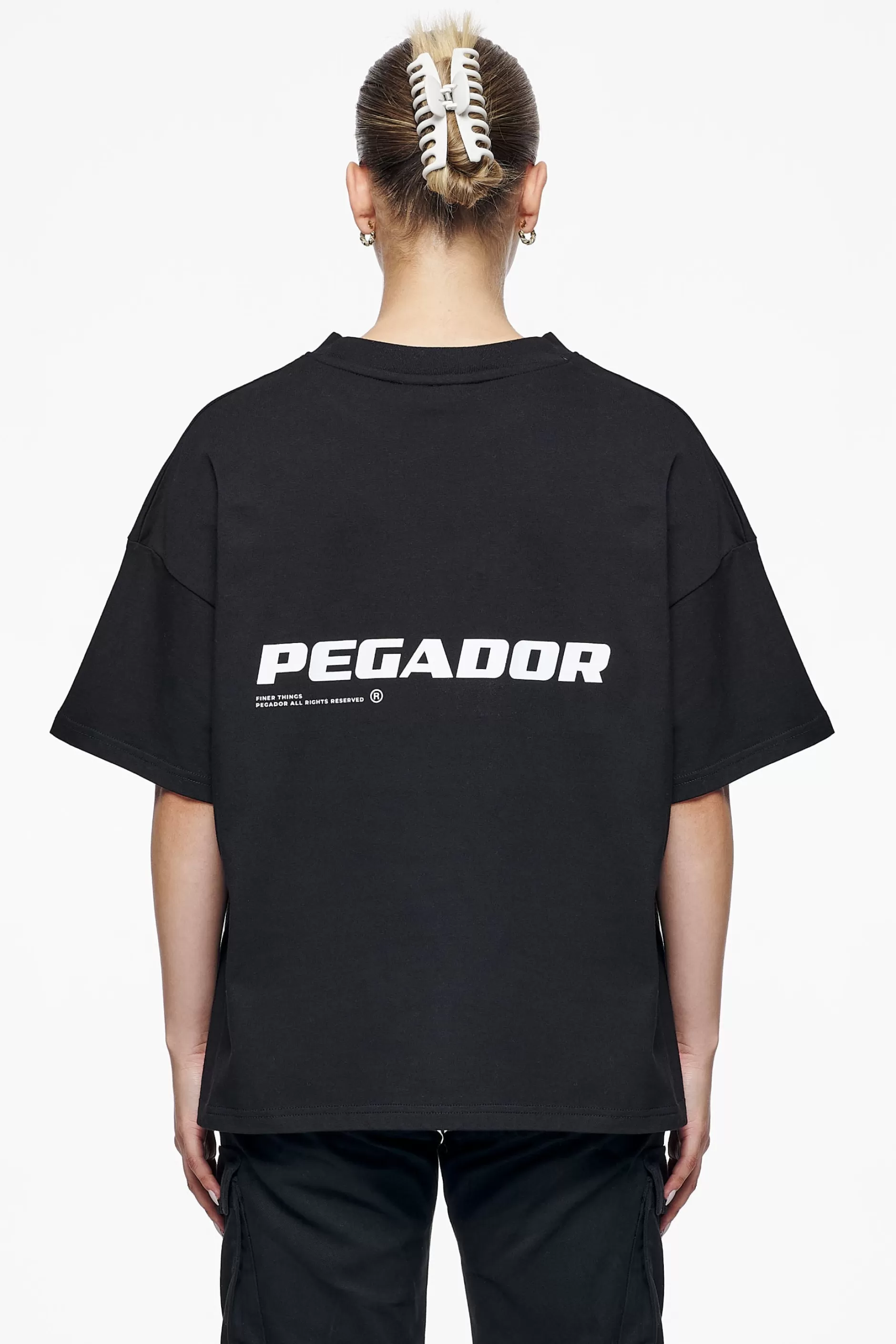 Hot Pegador Culla Logo Heavy Oversized Tee Black