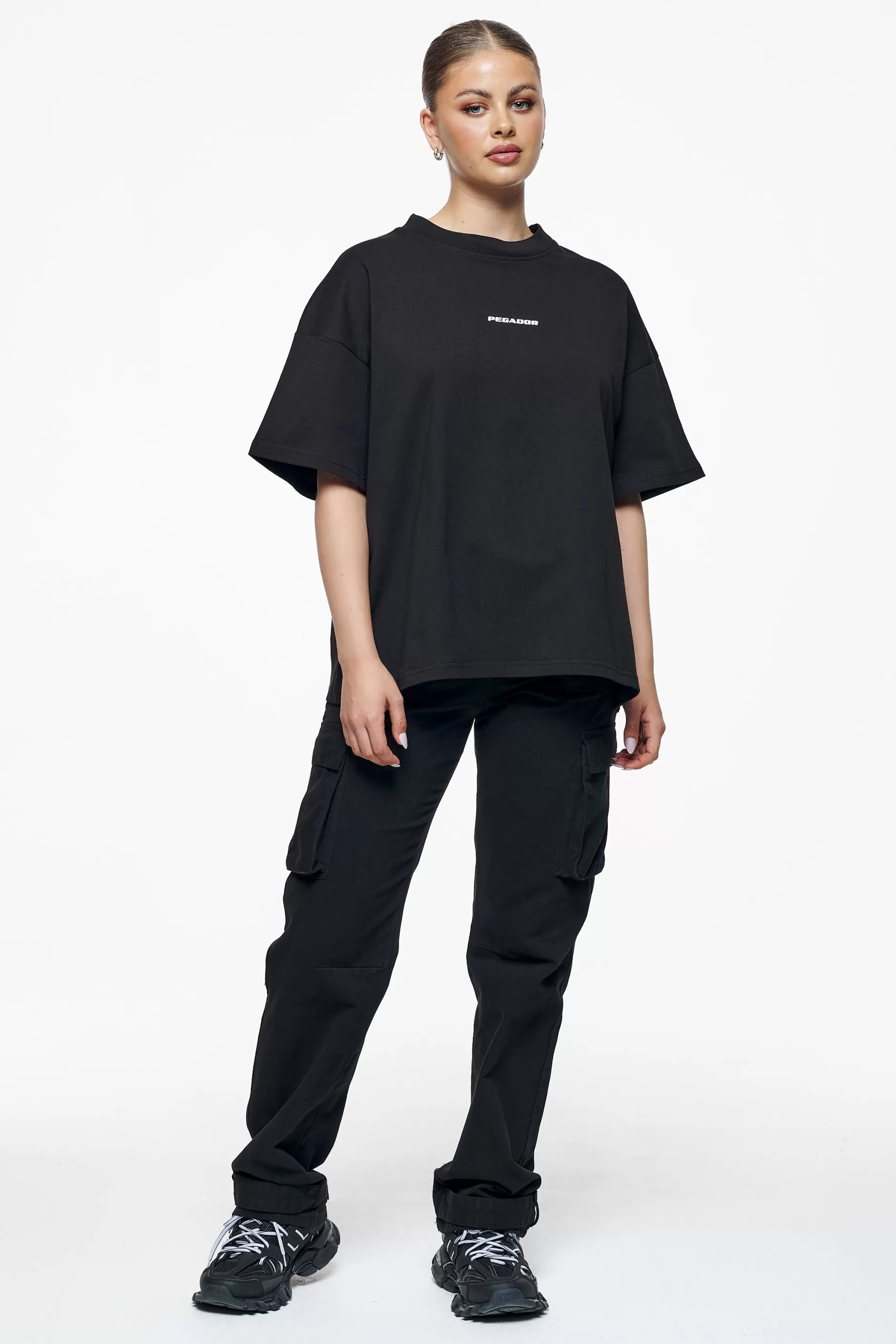 Hot Pegador Culla Logo Heavy Oversized Tee Black