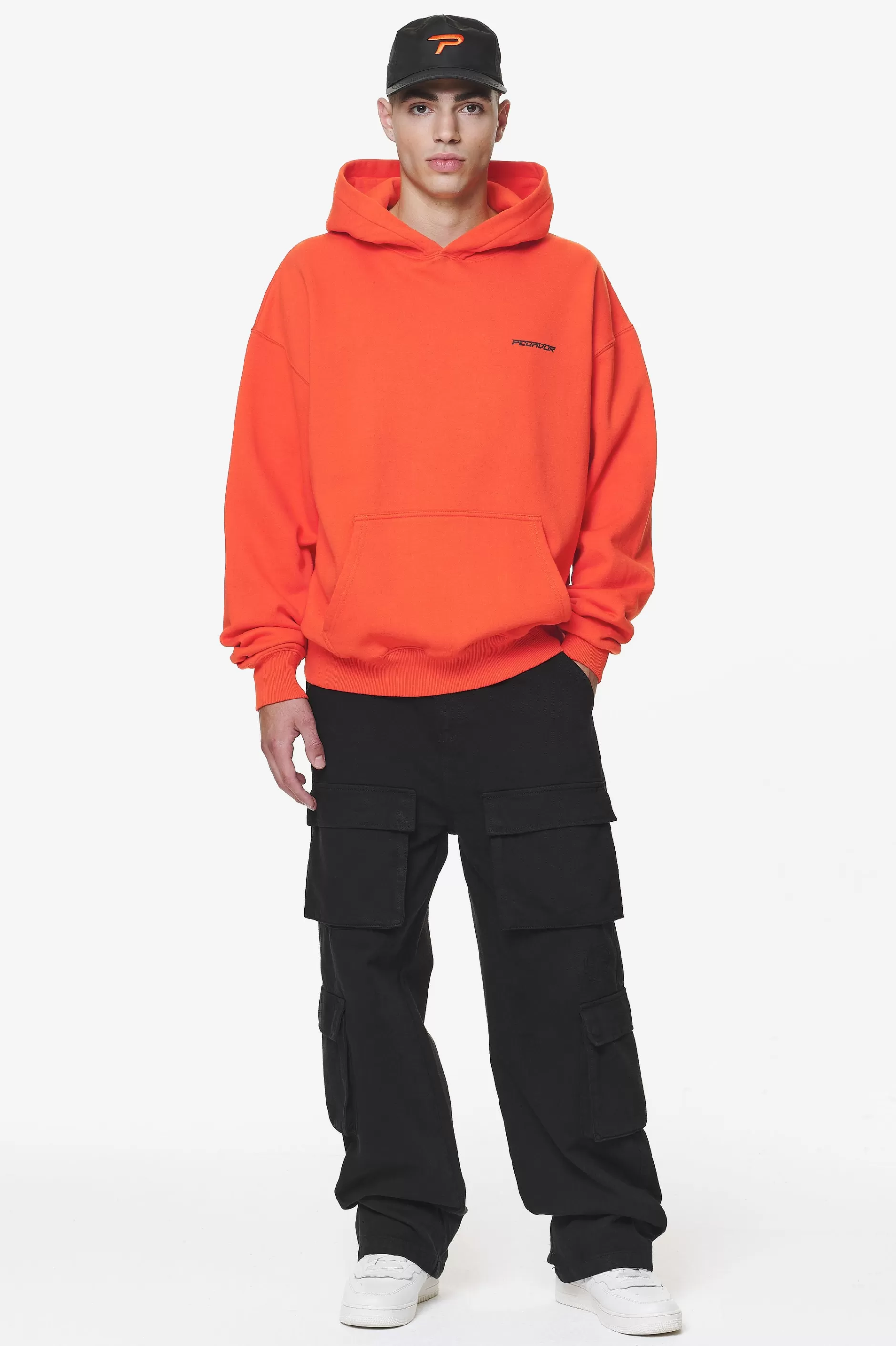 Flash Sale Pegador Devon Oversized Hoodie Washed Signal Red