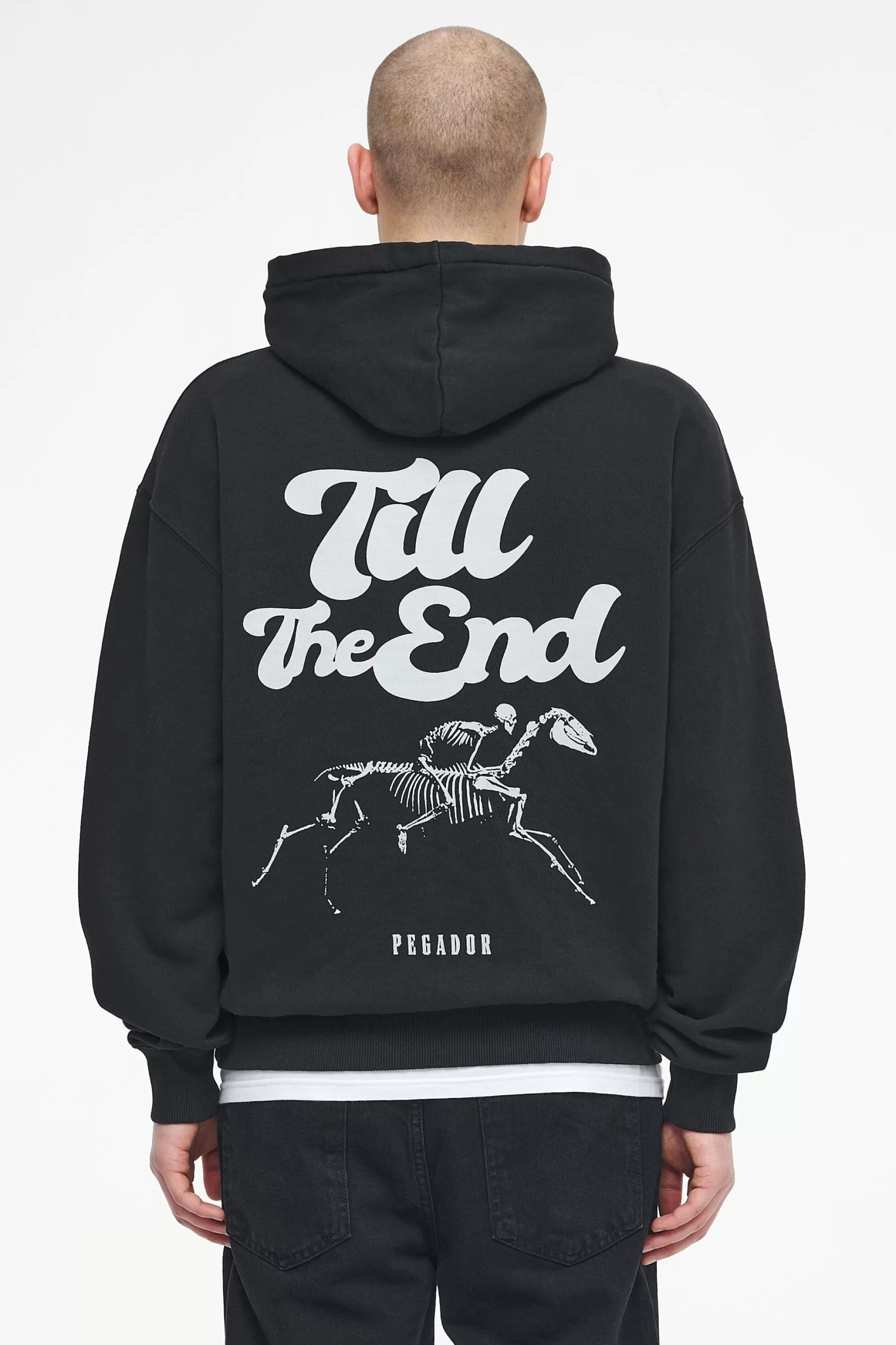 Best Pegador Dinmont Oversized Hoodie Vintage Washed Black Ink